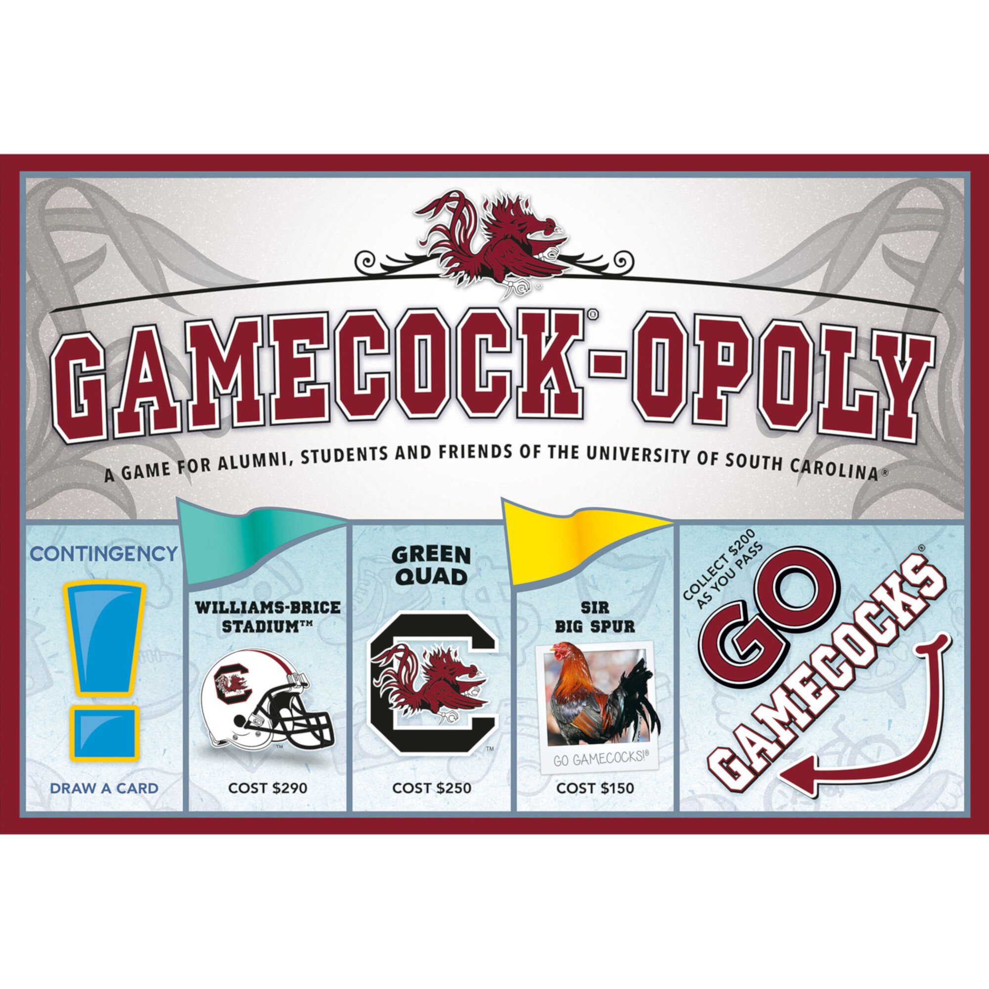 Late For The Sky: Gamecock-Opoly - University Themed Family Board Game, Opoly-Style Game Night, Traditional Play Or 1 Hr Version, Ages 8+, 2-6 Players Late For The Sky