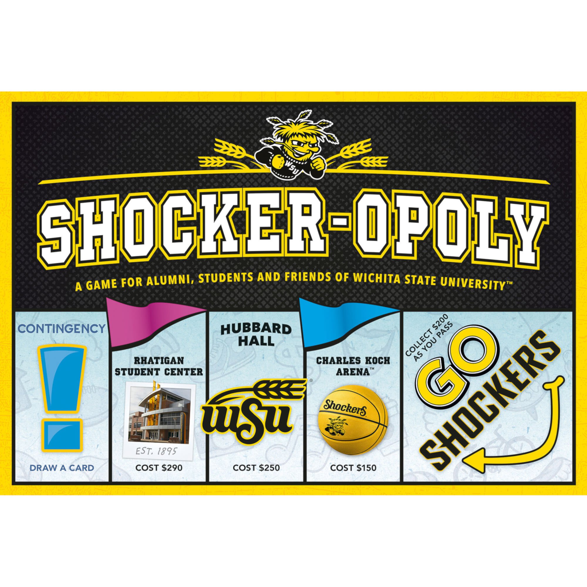 Late For The Sky: Shocker-Opoly - Wichita State University Themed Family Board Game, Opoly-Style, Traditional Play Or 1Hr Version, Age 8+, 2-6 Players Late For The Sky