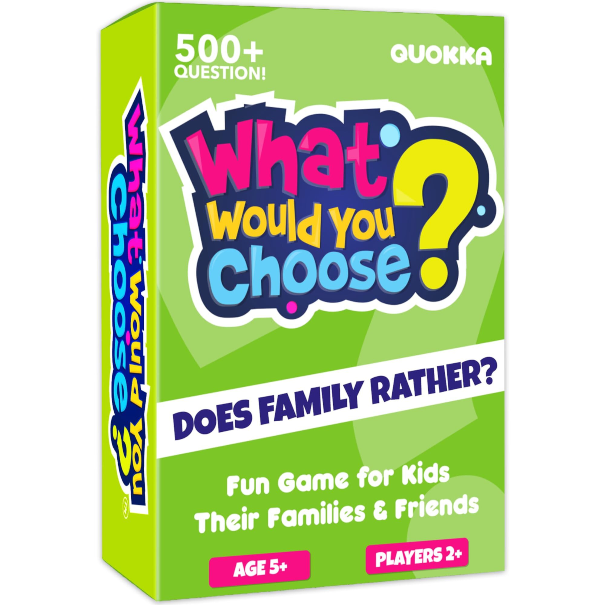 QUOKKA Board Games for Kids 6-12 - Family Card Game - What Would You Choose | Do Family Rather? QUOKKA