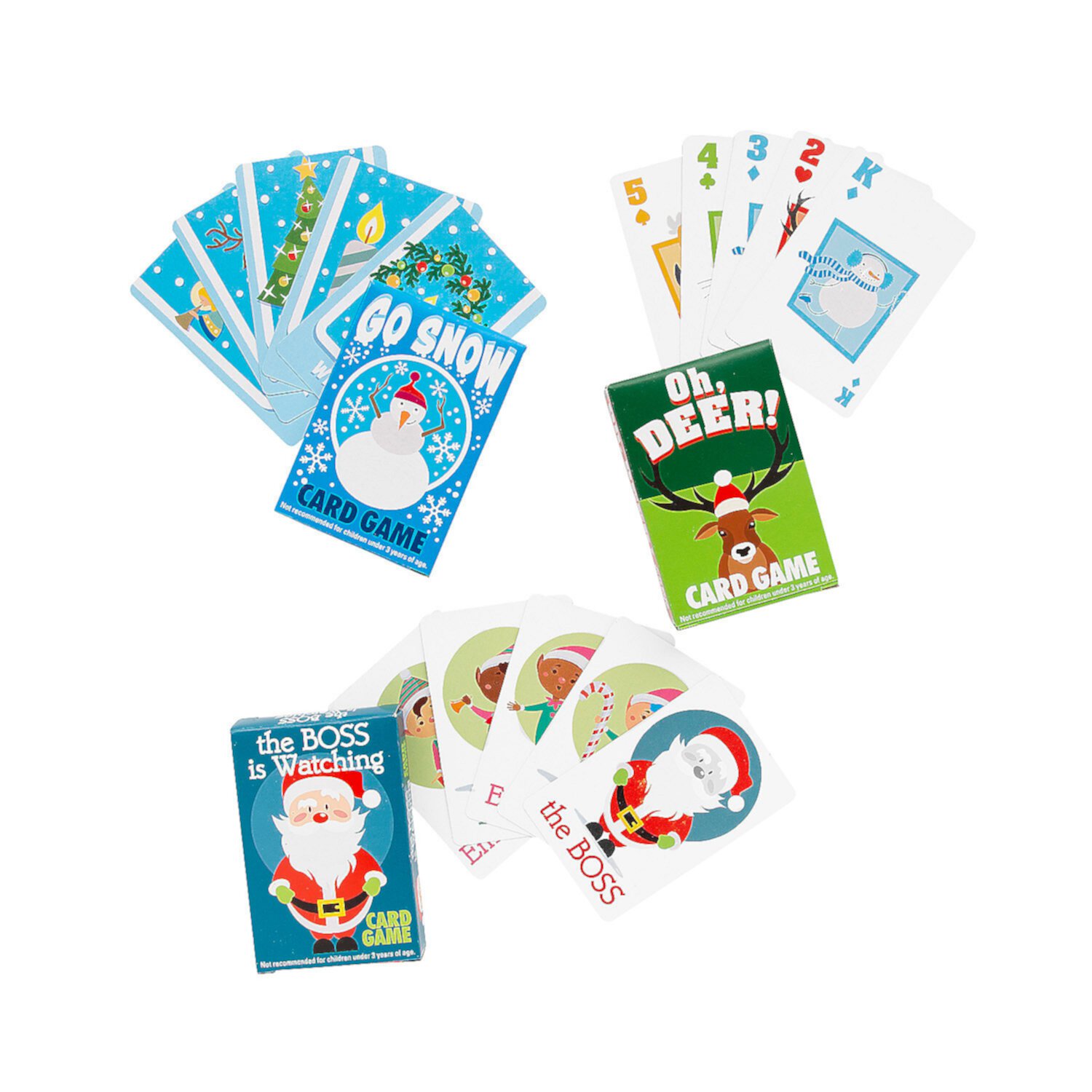 Christmas Card Game Assortment, Toys, Christmas, 12 Pieces Fun Express