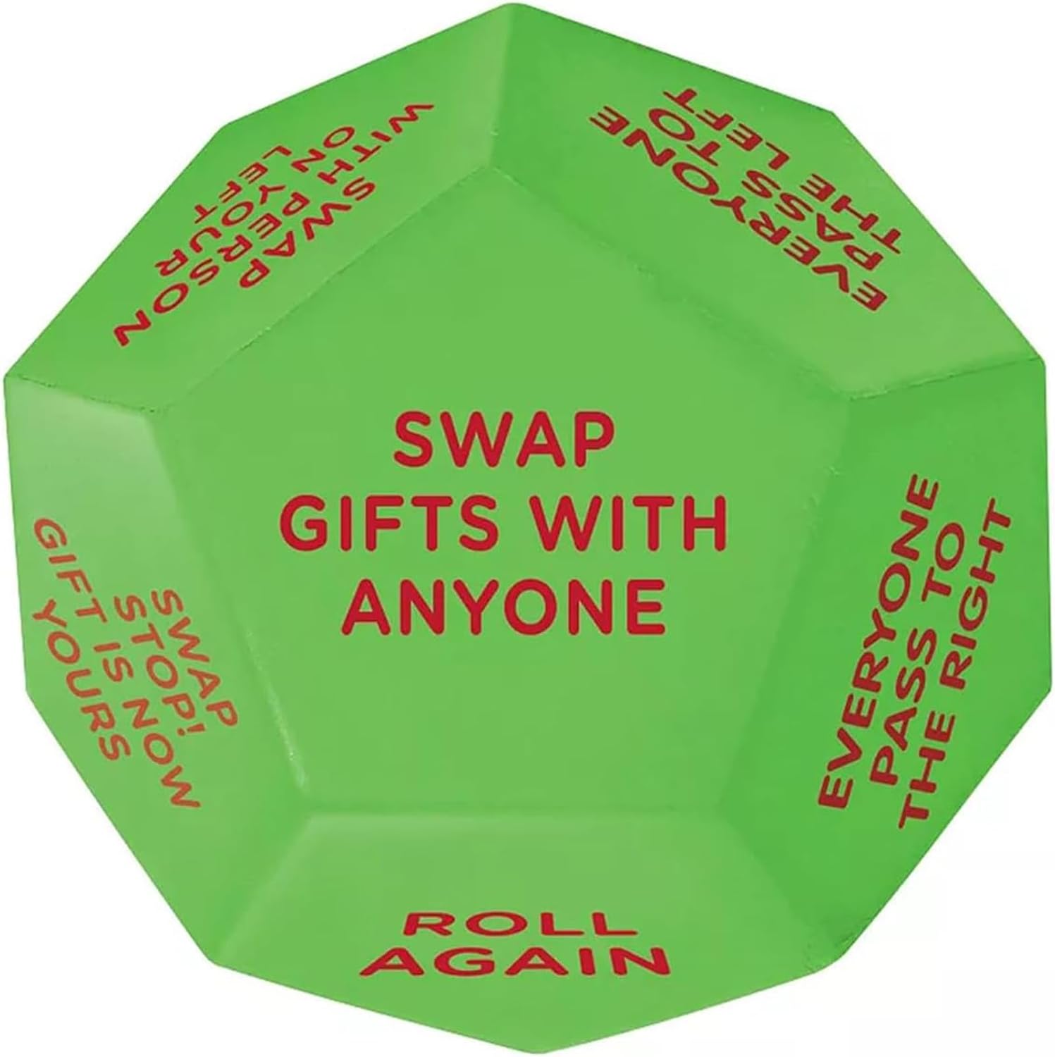 Santa Swap Gift Exchange Dice, 2025 New - Exchange Dice Game, Christmas Party Gift Exchange Dice Game, 12 Different Sides - 3*3*3in High-Density Food-Grade Pu Material,Christmas Group Party Game 1pcs Safeydaddy