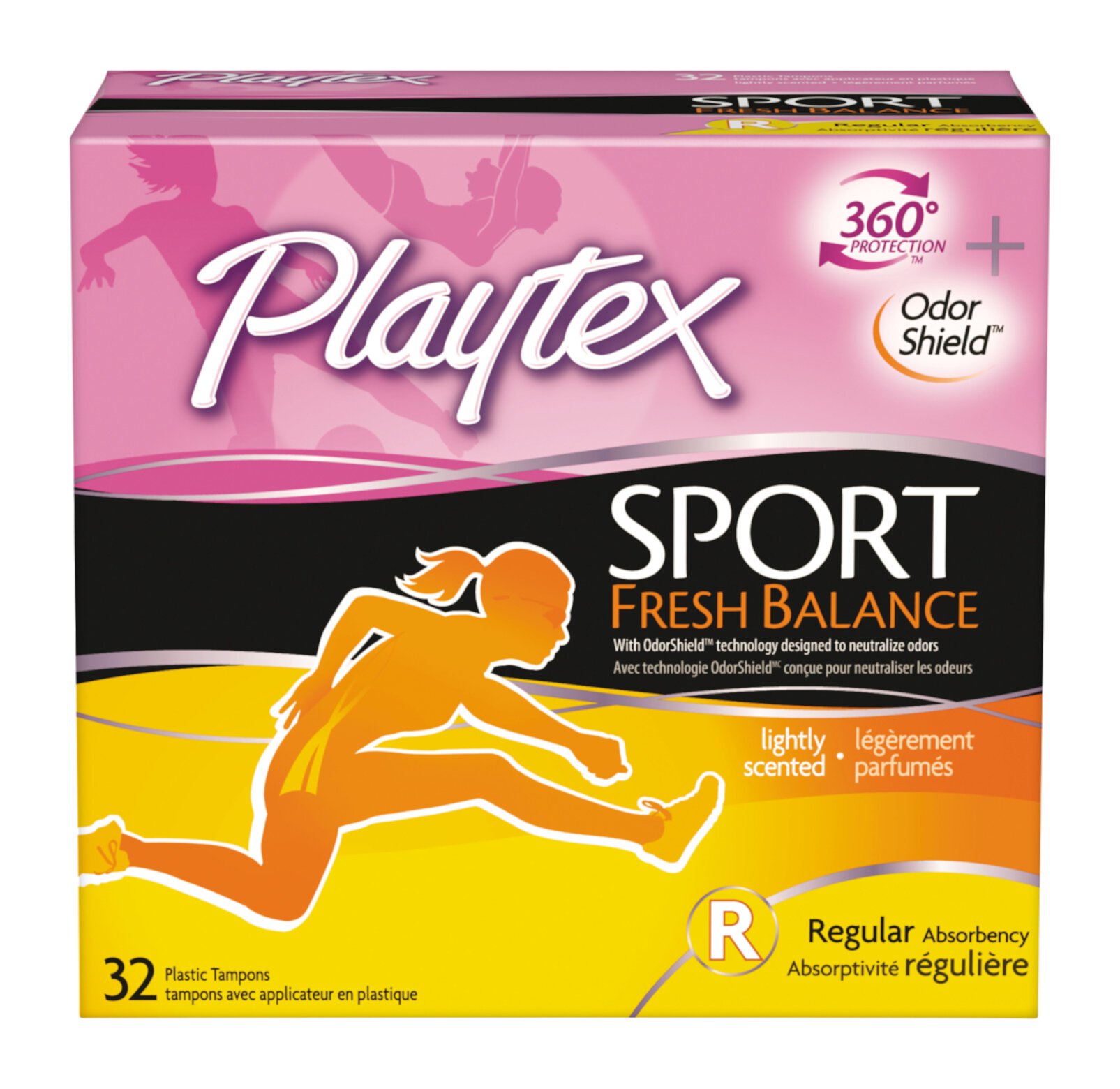 Playtex Sport Fresh Balance Plastic Tampons, Scented, Regular, 32 Ct Playtex