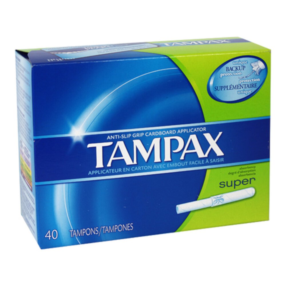 Tampax Tampones de Cartón Súper Absorbencia, 40 Unidad (Pack de 3) Tampax