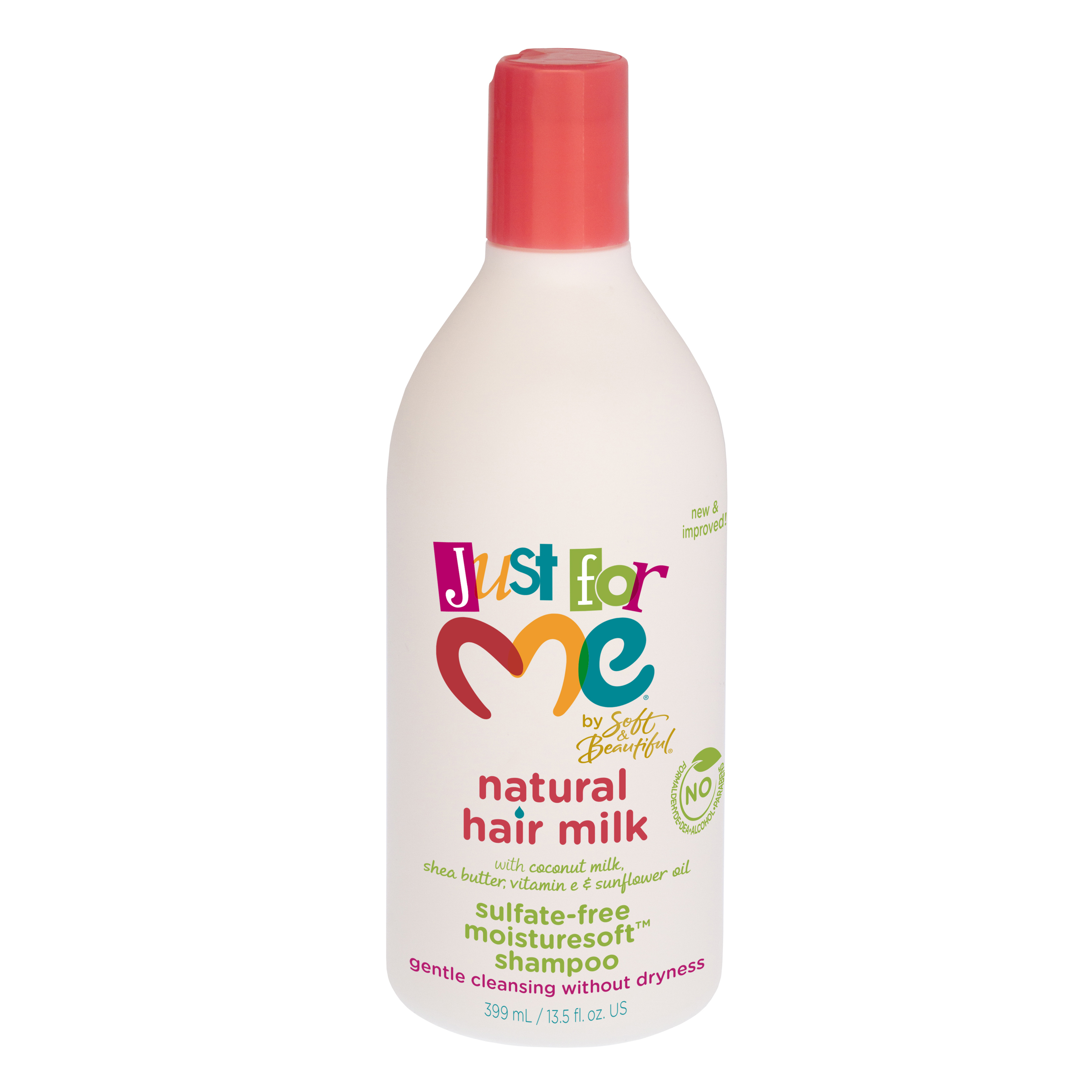 Just for Me Natural Hair Milk Sulfate-Free Shampoo 13.5 fl. oz. Bottle, Moisturizing, Straight Hair Just For Me