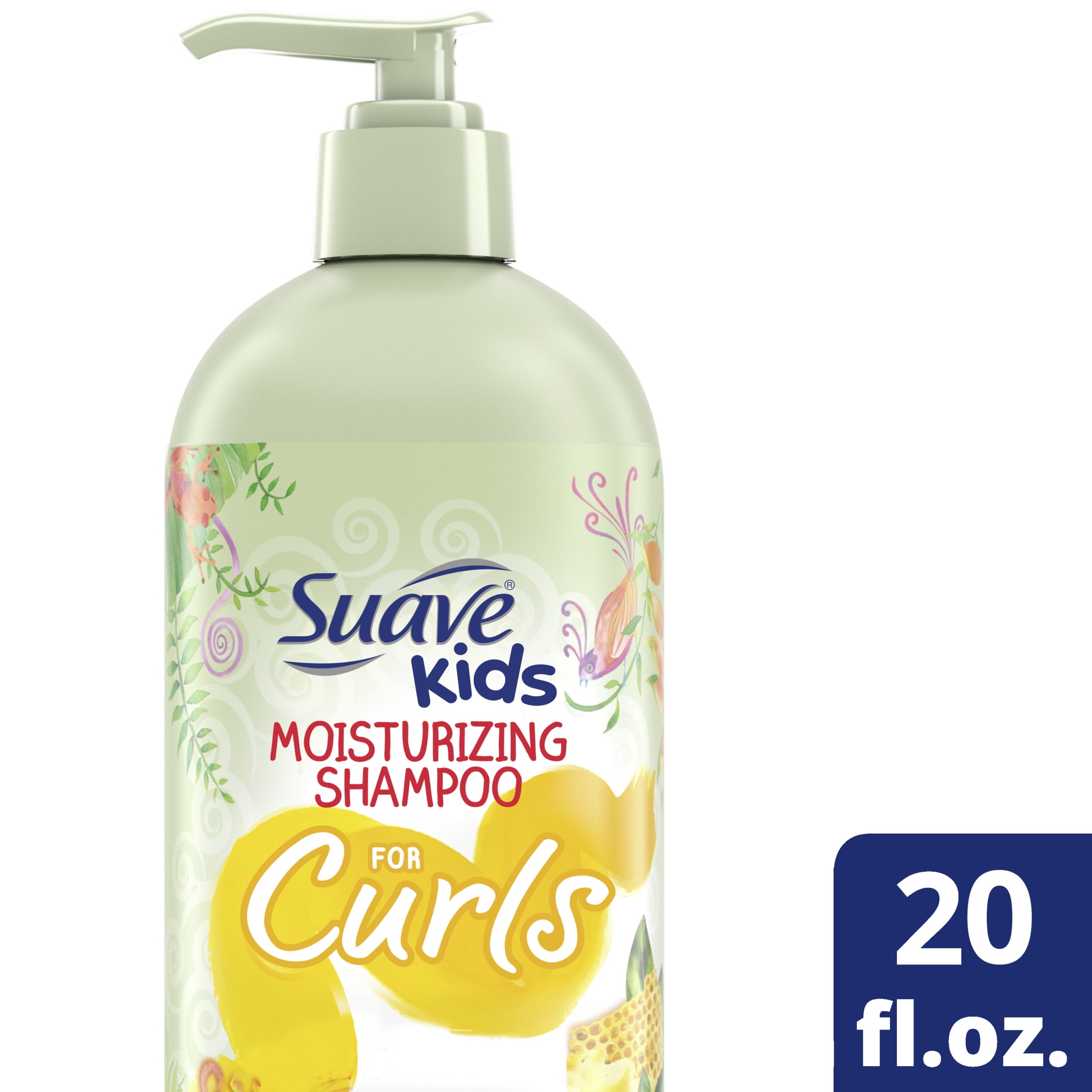 Suave Kids Naturals Shampoo for Kids Curls, Sweet Almond & Honey, Tear-free, 20 oz, Pack of 4 Suave