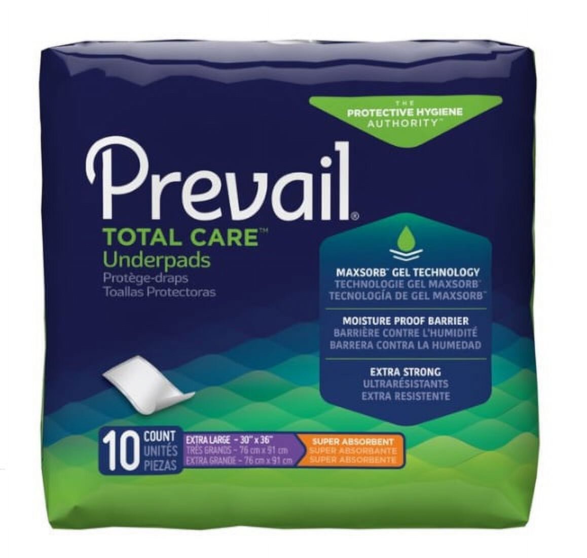 Prevail Super Absorbent Premium Underpad PV-410, Peach, X-Large, 40 Ct Prevail