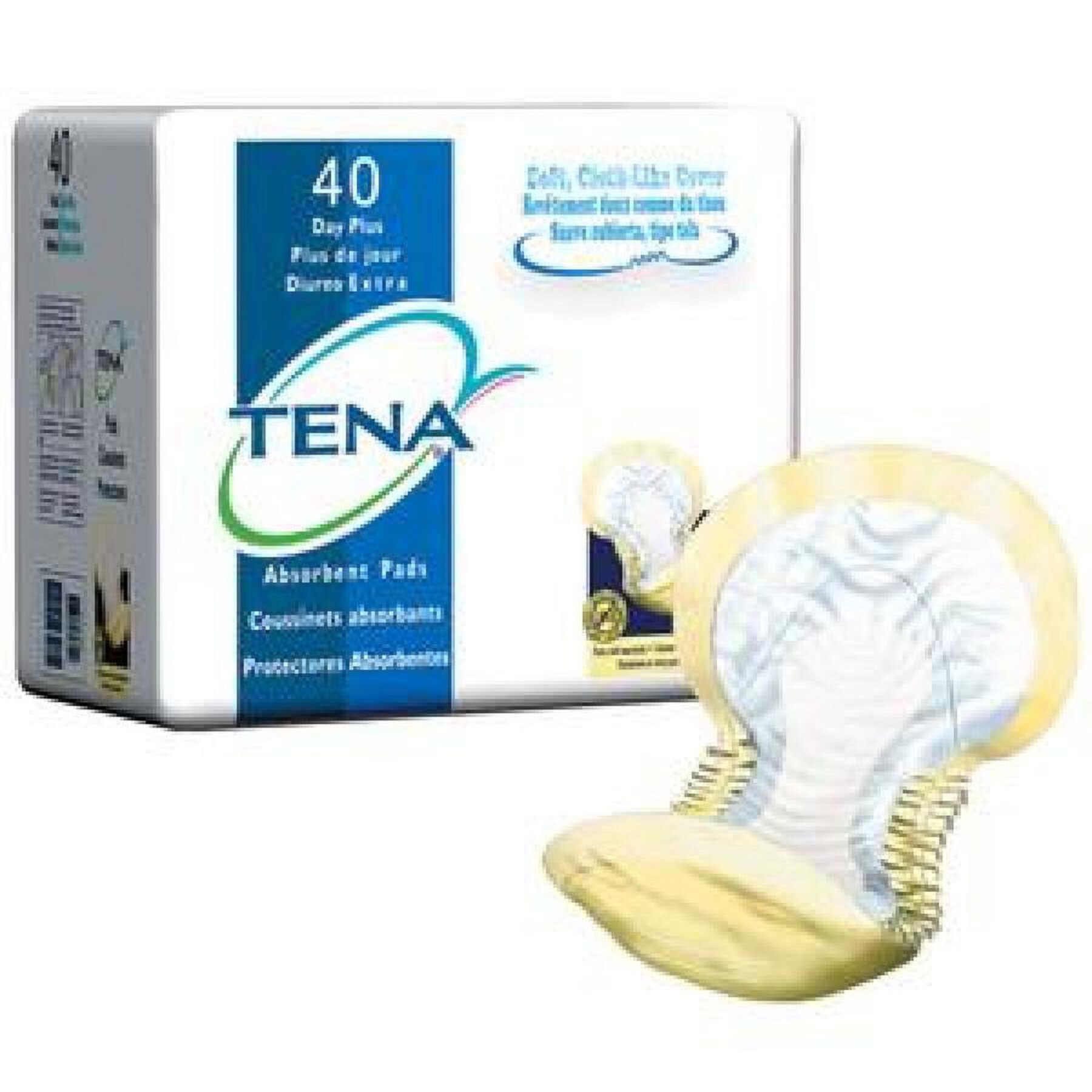 TENA Day Plus Incontinence Pad, 24 Inch Length, Heavy Absorbency, 80 Count Tena