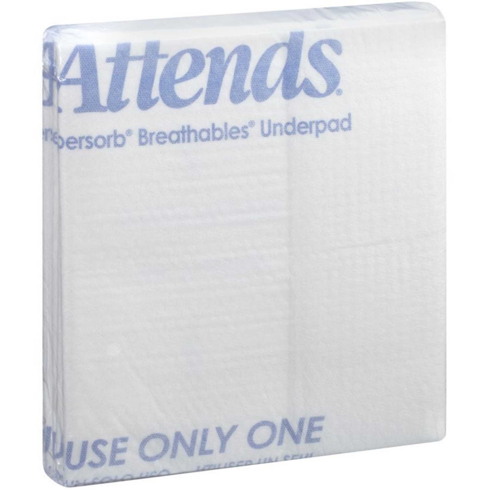 Attends All-in-One Premium Underpad: 30" x 36", 60 Count, White Attends