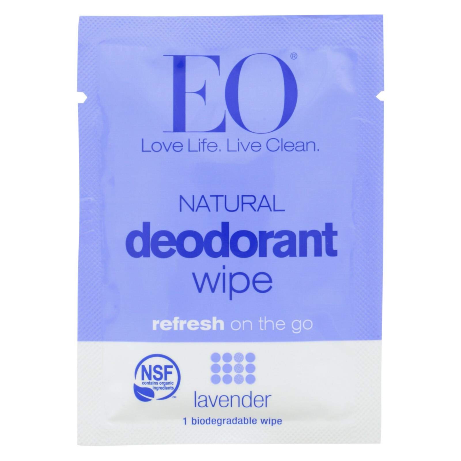 EO, Organic Lavender Deodorant Wipe, 1 Count EO Products