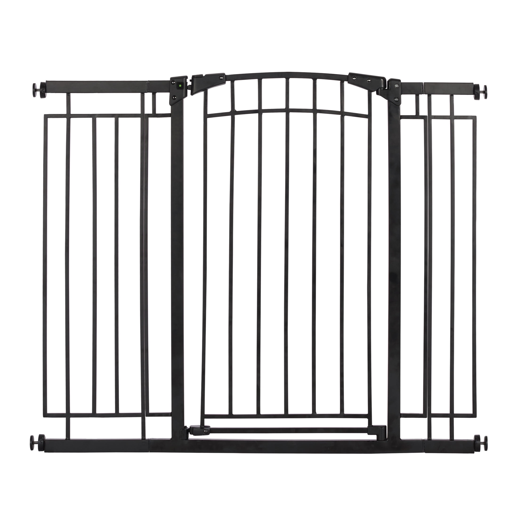 Evenflo Multi-Use Décor Tall Walk-Thru Baby Gate (Black), Fits Openings 28 - 48 in. Wide Evenflo