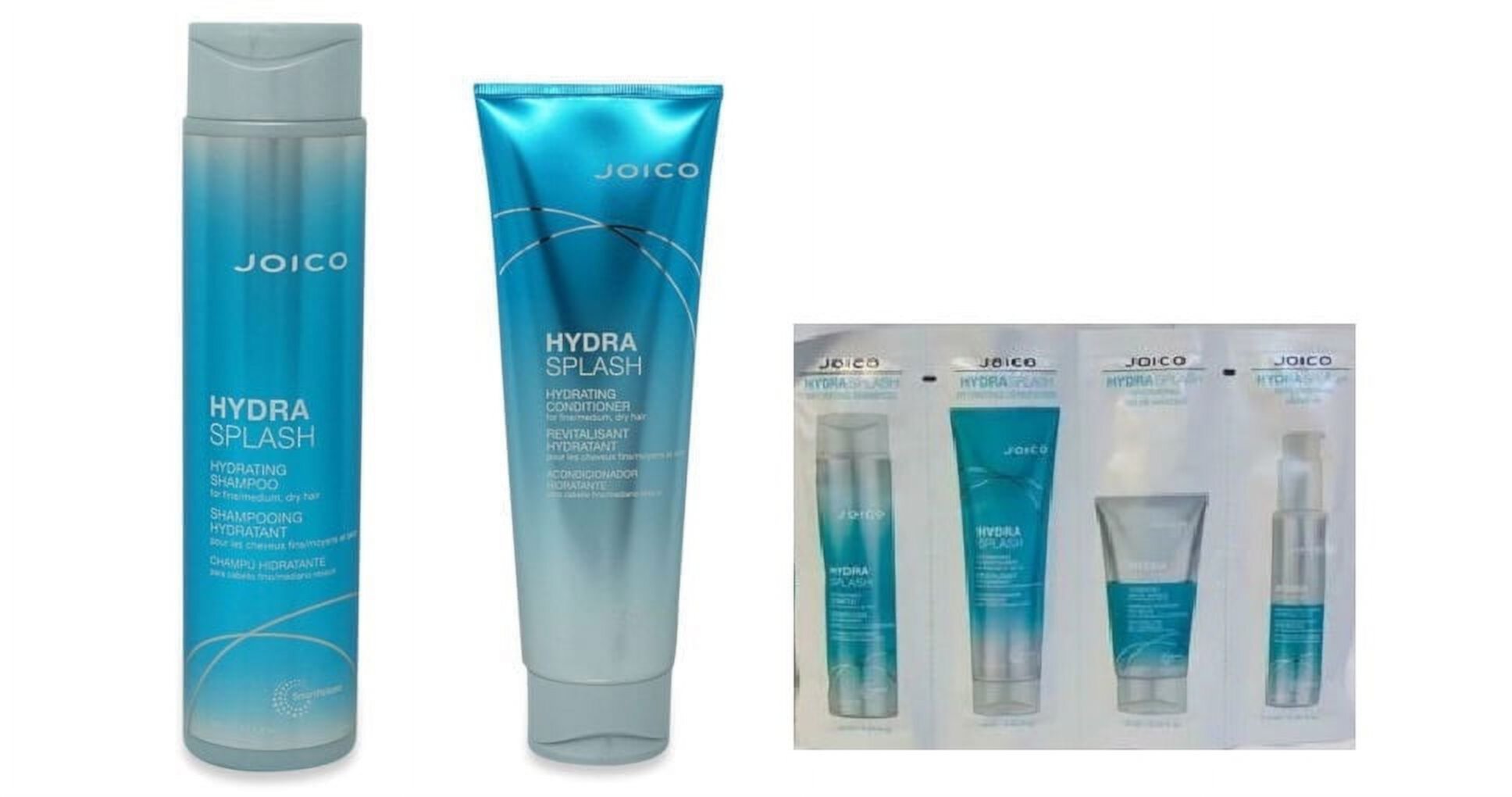 Joico HYDRA SPLASH Hydrating Shampoo & Conditioner DUO SET with free 4 Sample Joico