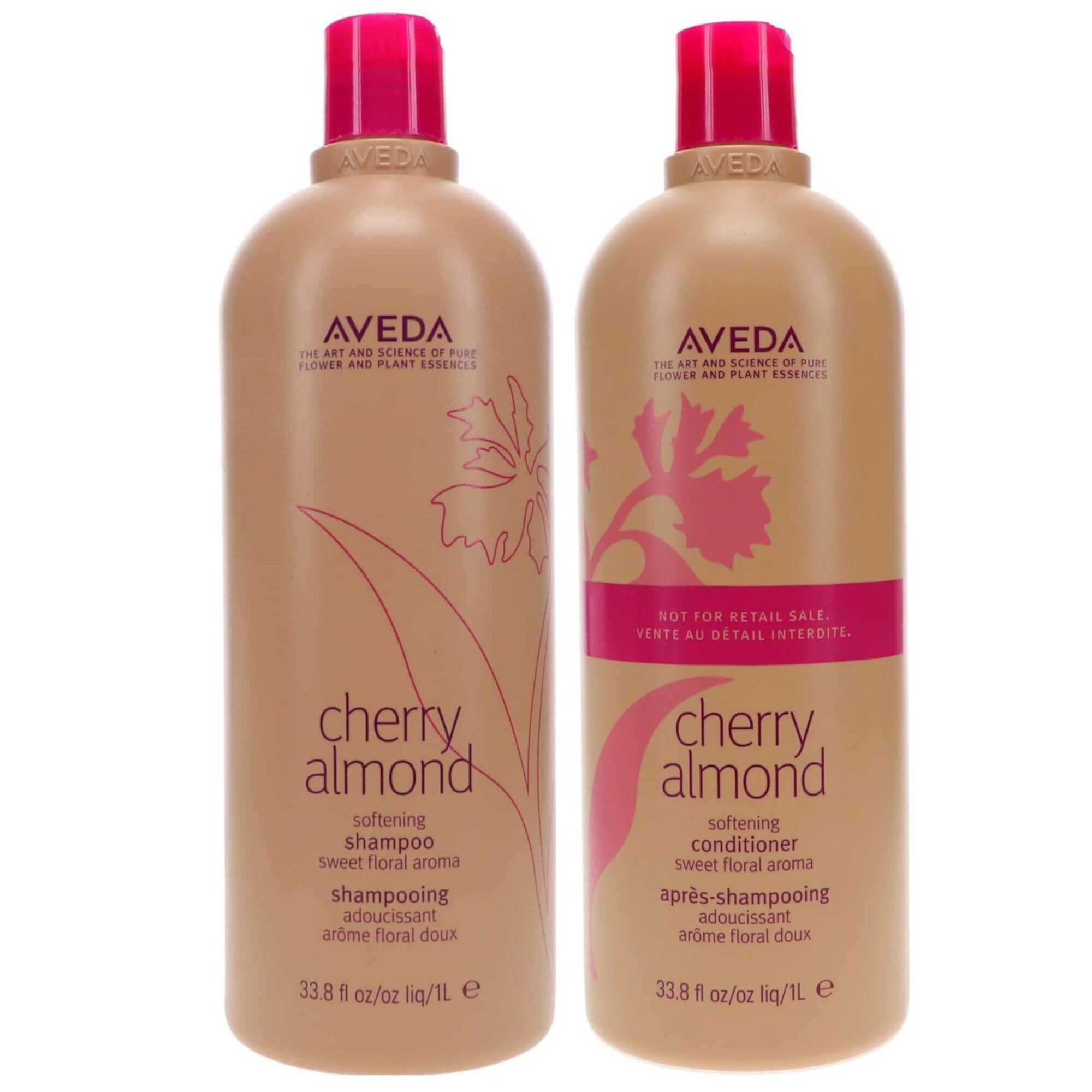 Aveda Cherry Almond Softening Shampoo and Conditioner 33.8 oz Each Aveda