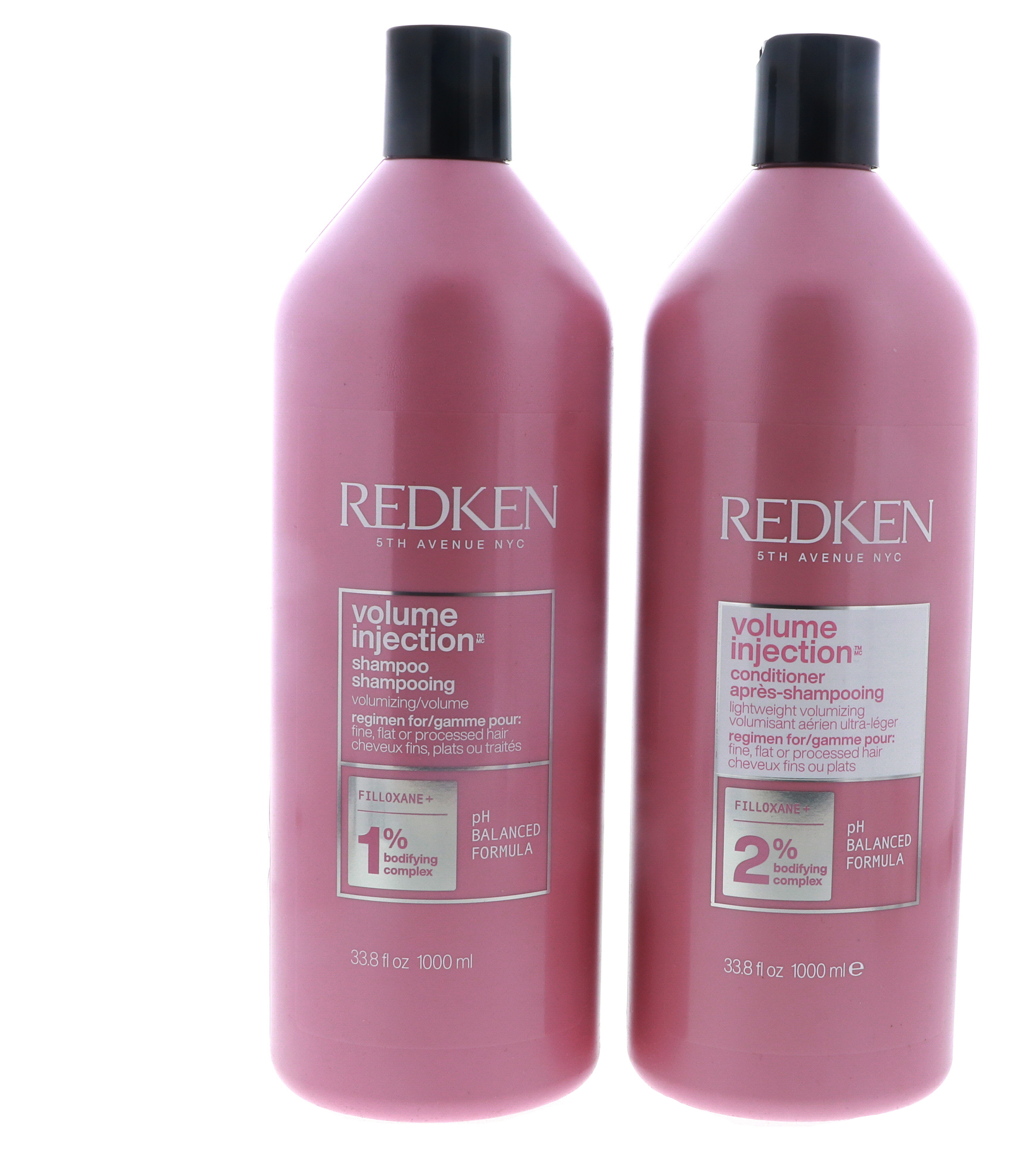 Redken Volume Injection Shampoo & Conditioner for All Hair Types 33.8 oz Redken