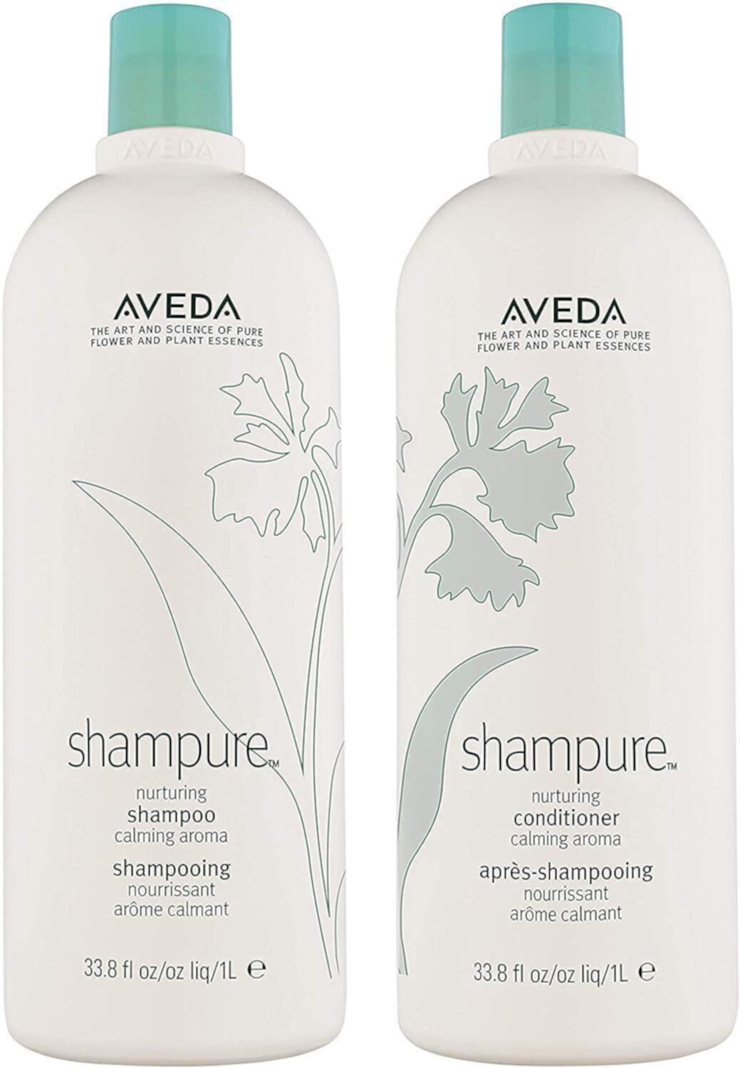 Aveda Shampure Nurturing Shampoo and Conditioner Set with Calming Aroma, 33.8oz Each Aveda