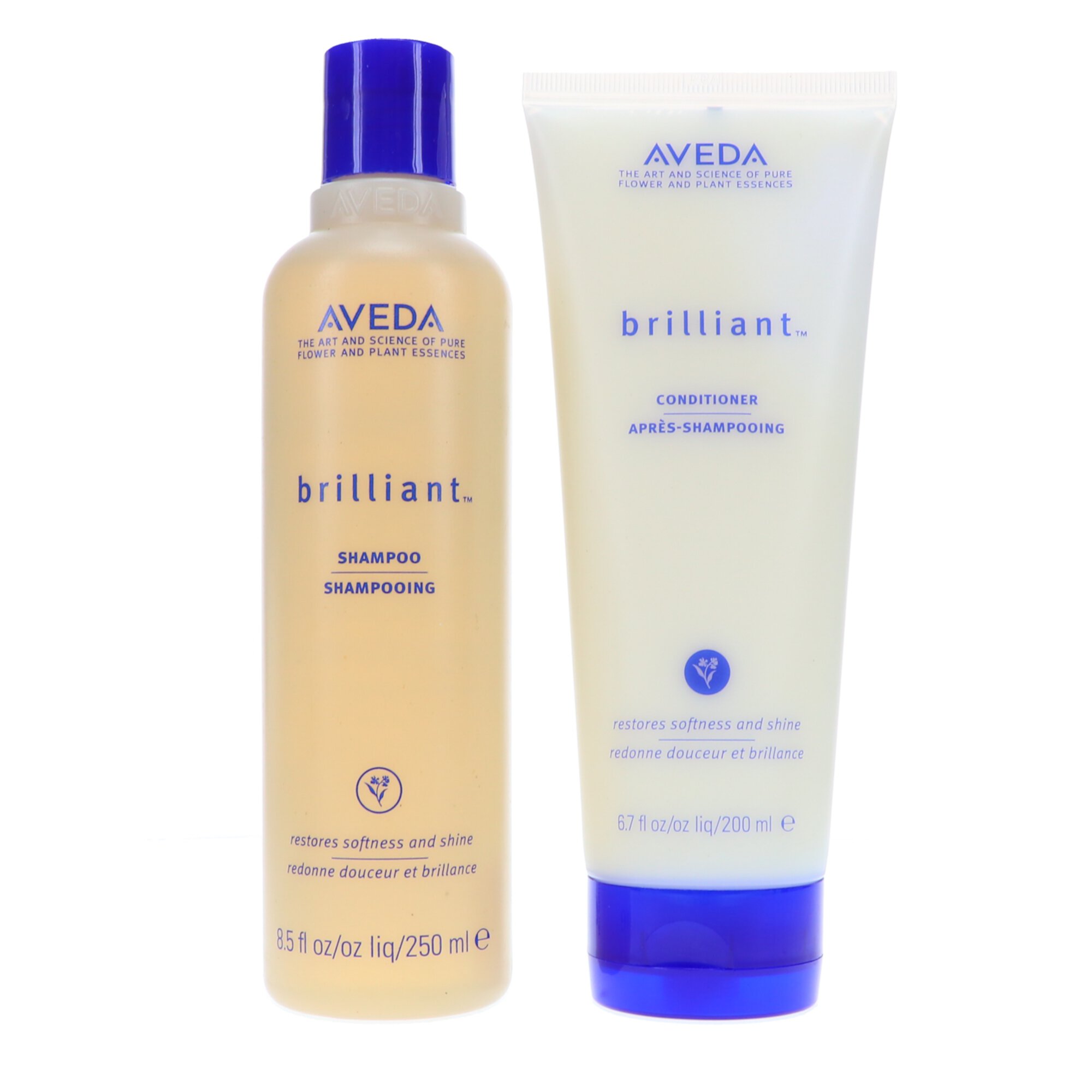 Aveda Brilliant Shampoo 8.5 oz & Brilliant Conditioner 6.7 oz Combo Pack Aveda