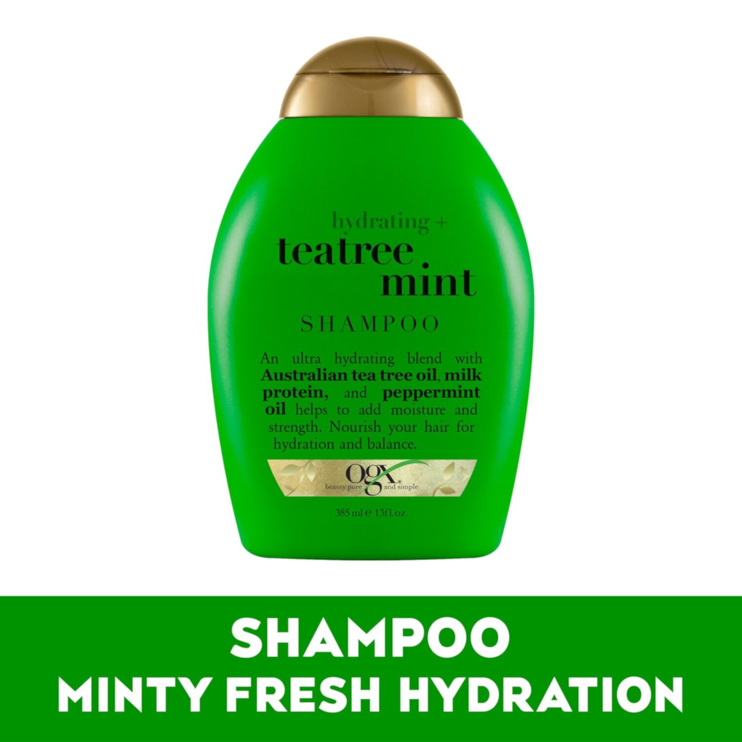 OGX Hydrating + Tea Tree Mint Shampoo, Nourishing & Invigorating Scalp Shampoo OGX