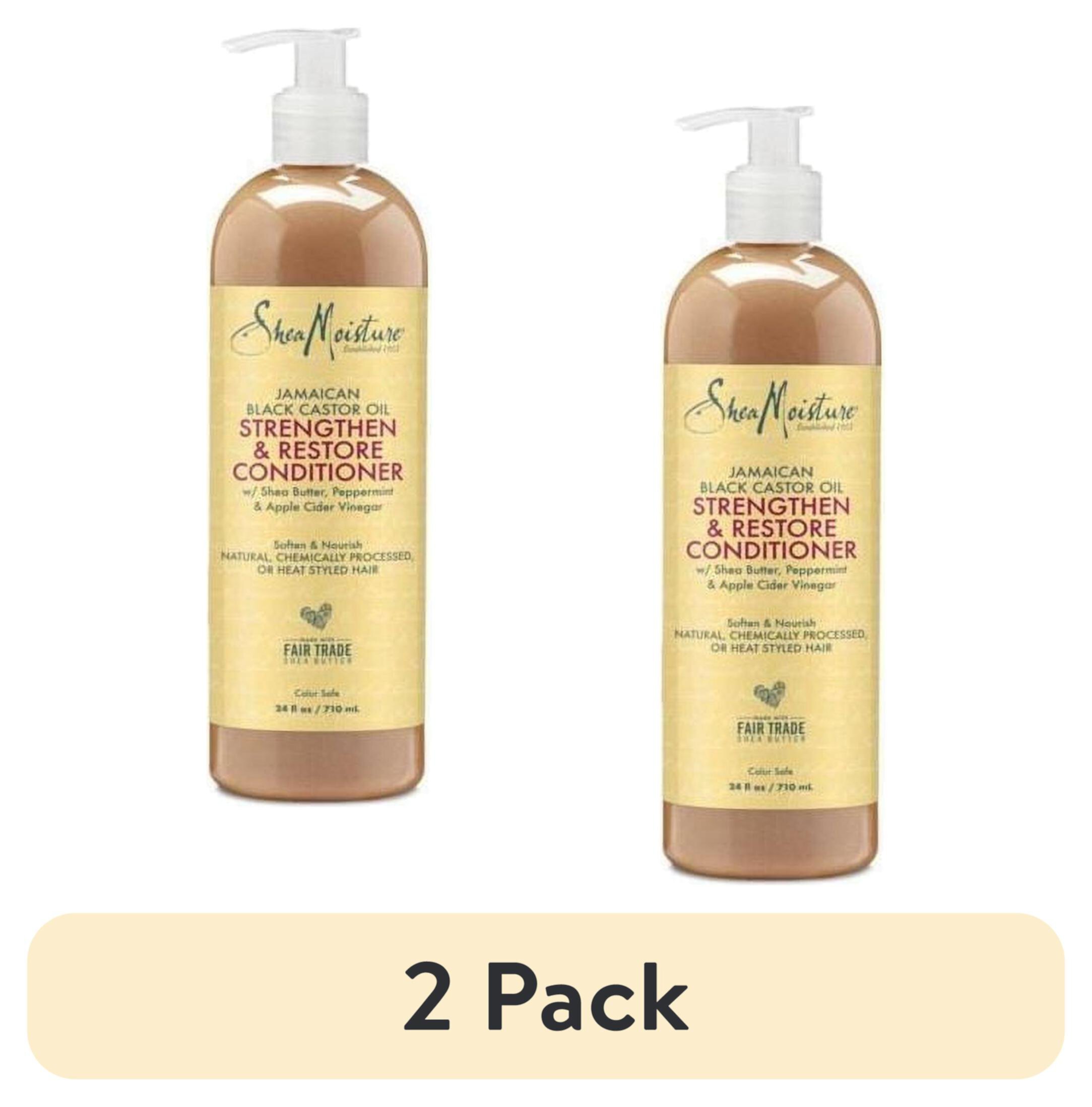 (2 pack) SheaMoisture Strength and Restore Daily Conditioner, Jamaican Black Castor Oil, 24 fl oz SheaMoisture