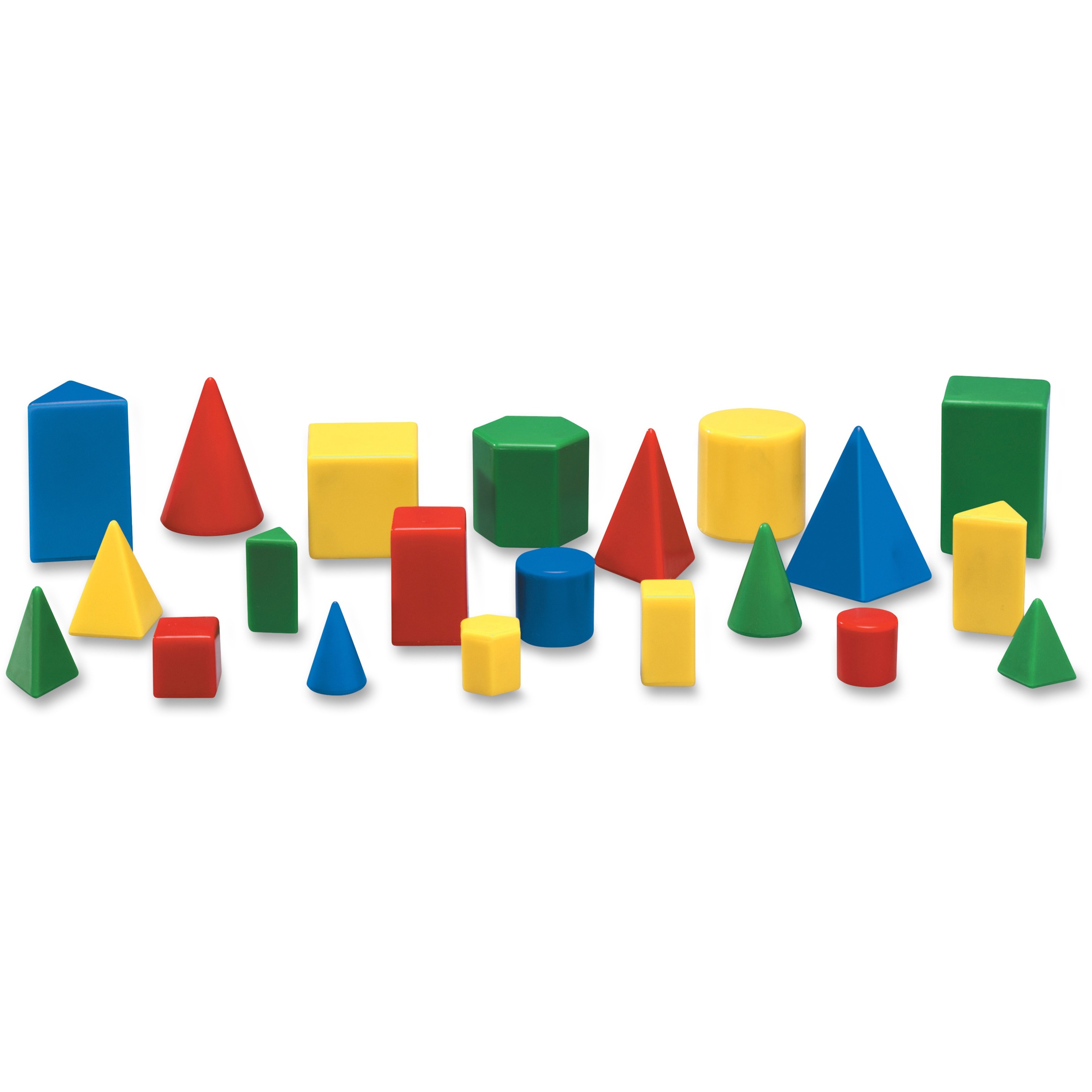 Learning Resources, LRNLER0913, Mini GeoSolids Shapes Set, 32 / Set, Assorted Learning Resources