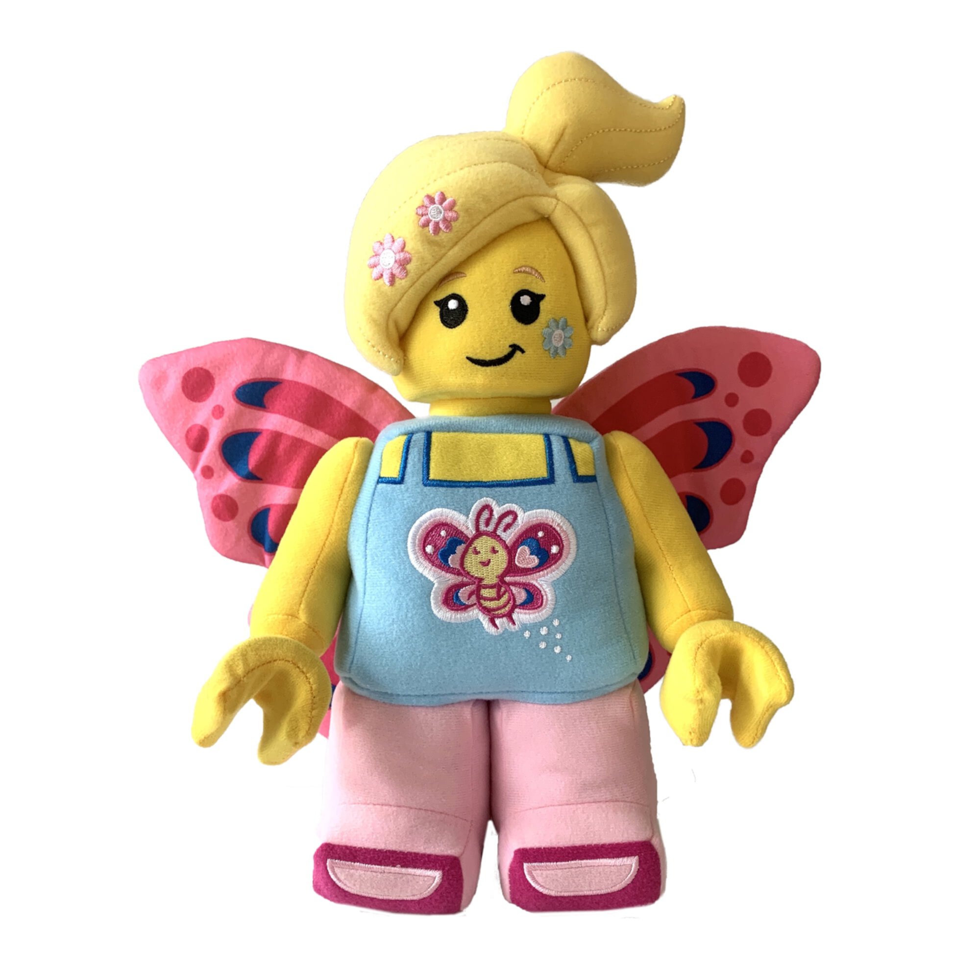 LEGO Minifigure Butterfly Girl with Flowers 12" Plush Character Manhattan Toy