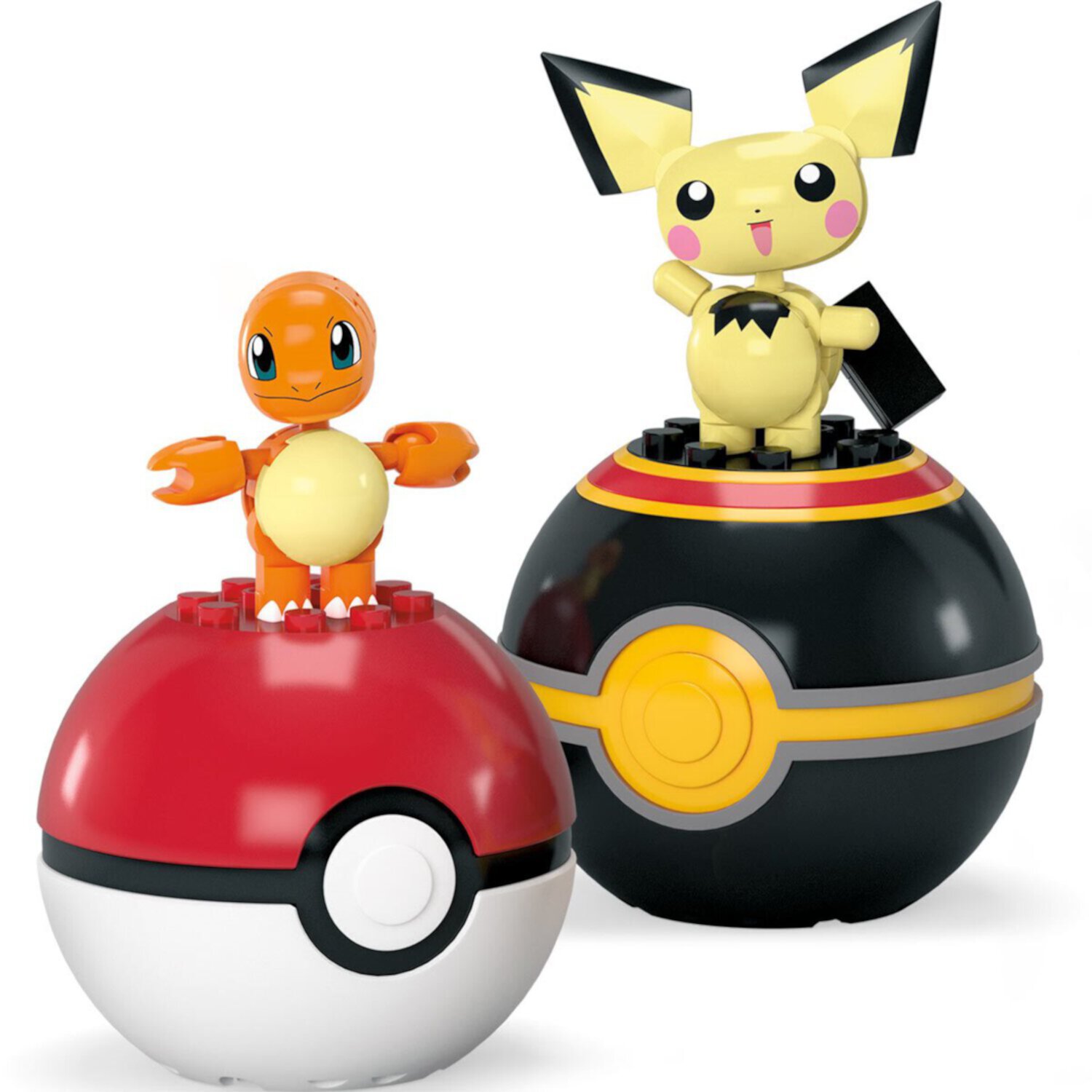 Pokemon Mega Poke Ball Charmander and Pichu Mattel