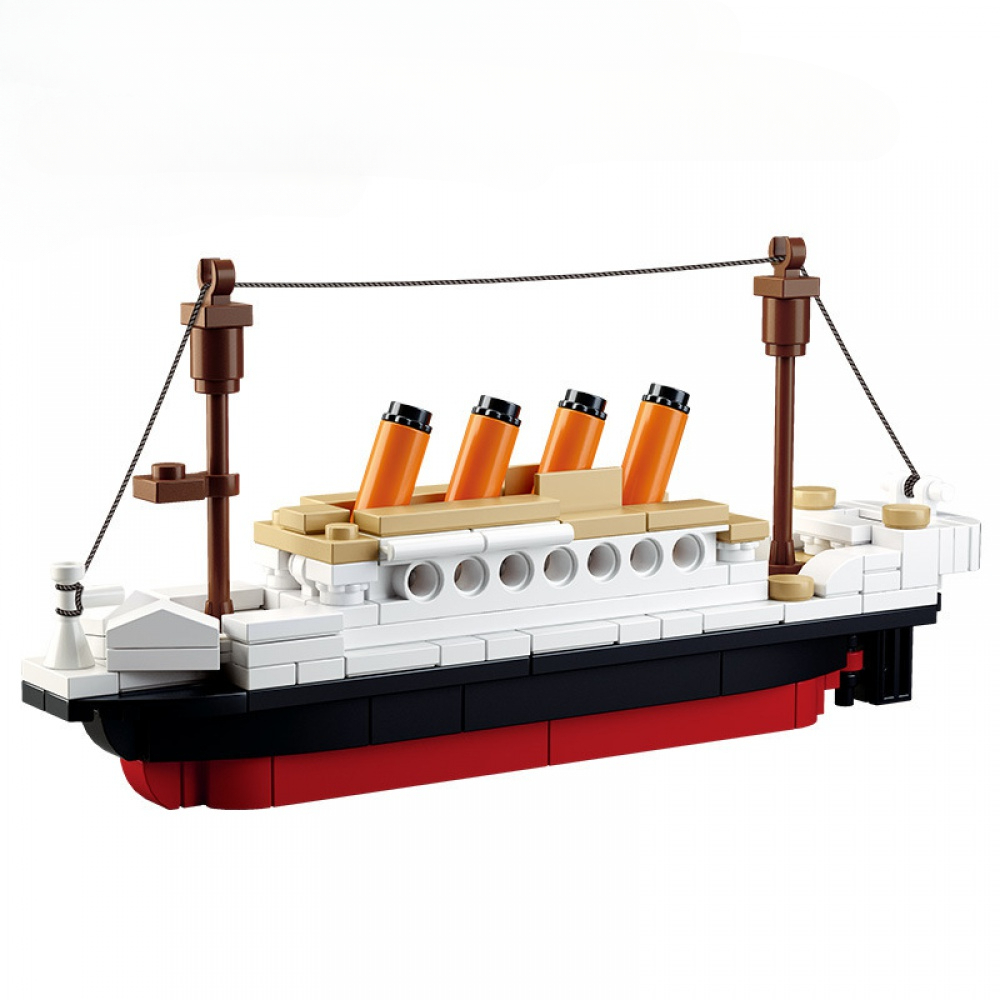 TANG DYNASTY Titanic Building Blocks ShipBoat 194 Pcs Children's Educational Gift Toys Tang Dynasty