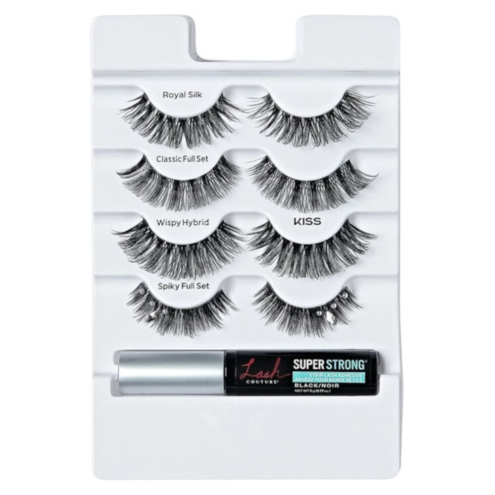 KISS Lash Couture Luxtension, False Eyelashes, Spiky Jewel, 14mm-16mm-18mm, 4 Pairs Visit the KISS Store