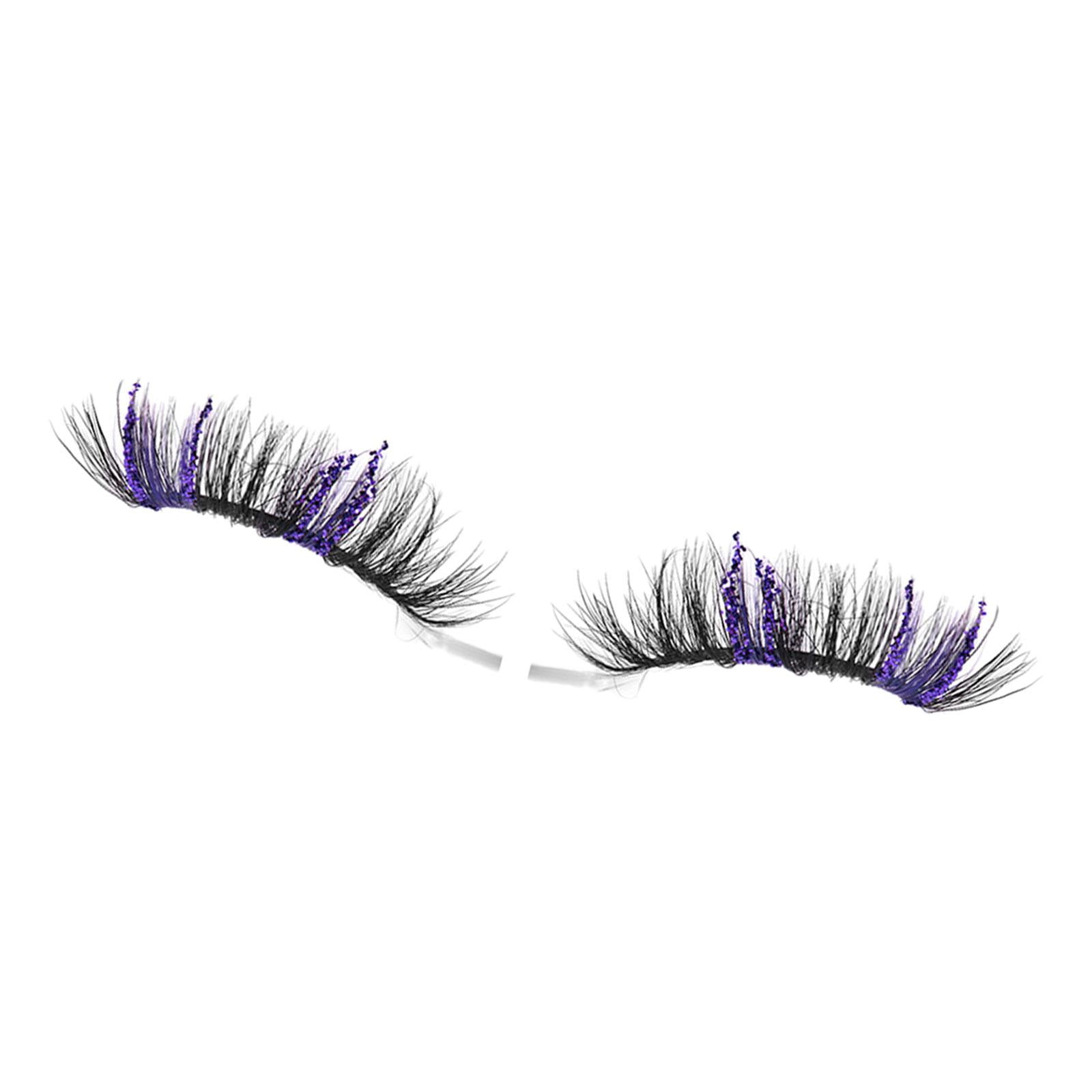 False Eyelashes Gorgeous D Strip 3D lashes for Stage Cosplay Party Red 25mm Gazechimp