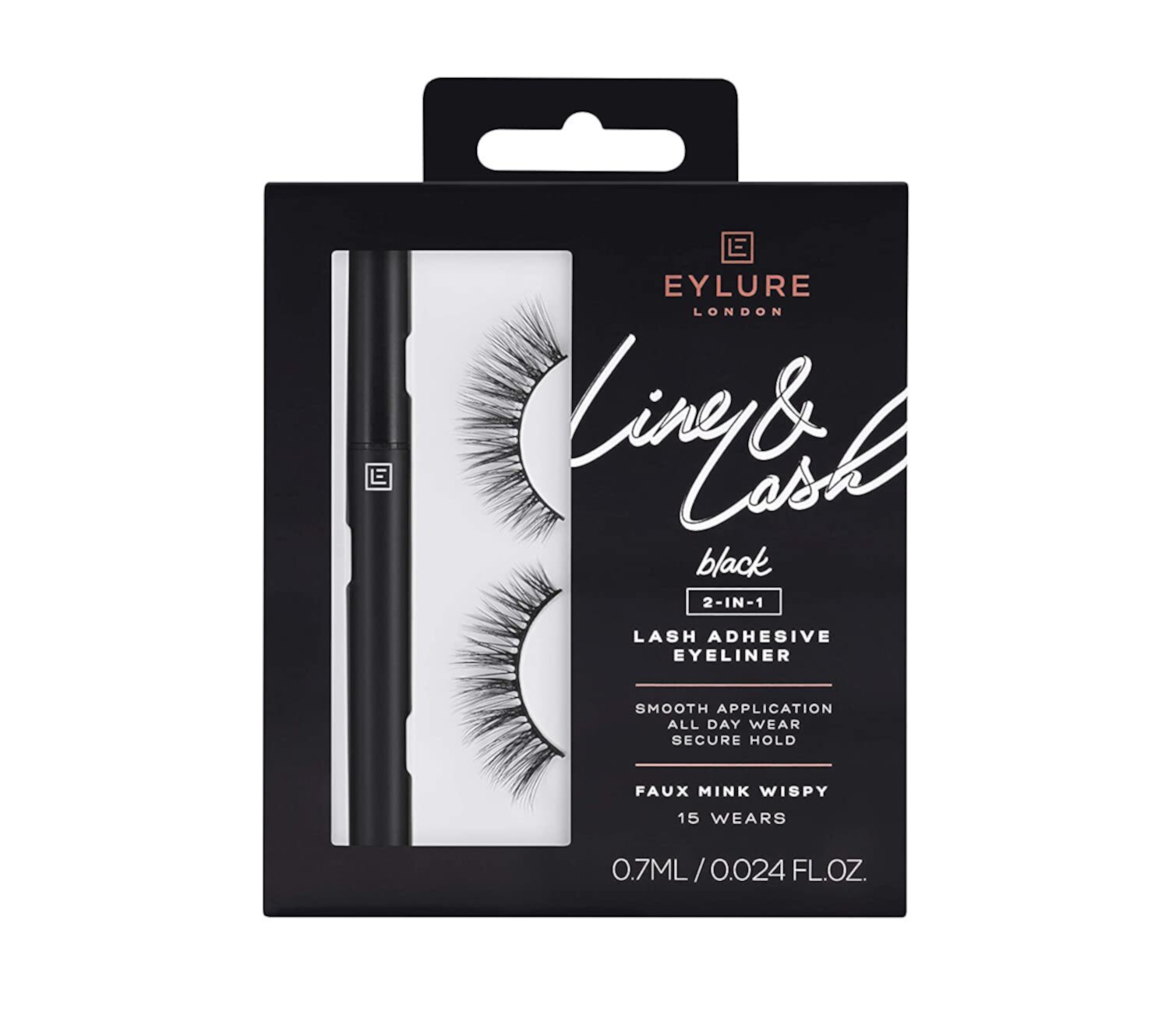 Eylure Line & Lash Kit Black False Eyelashes - 1pc Eylure