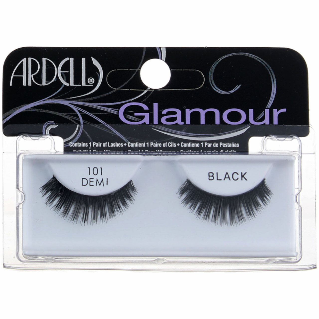 Ardell Fashion Lashes, Demi Black [101] 1 Pair (Pack of 6) ARDELL