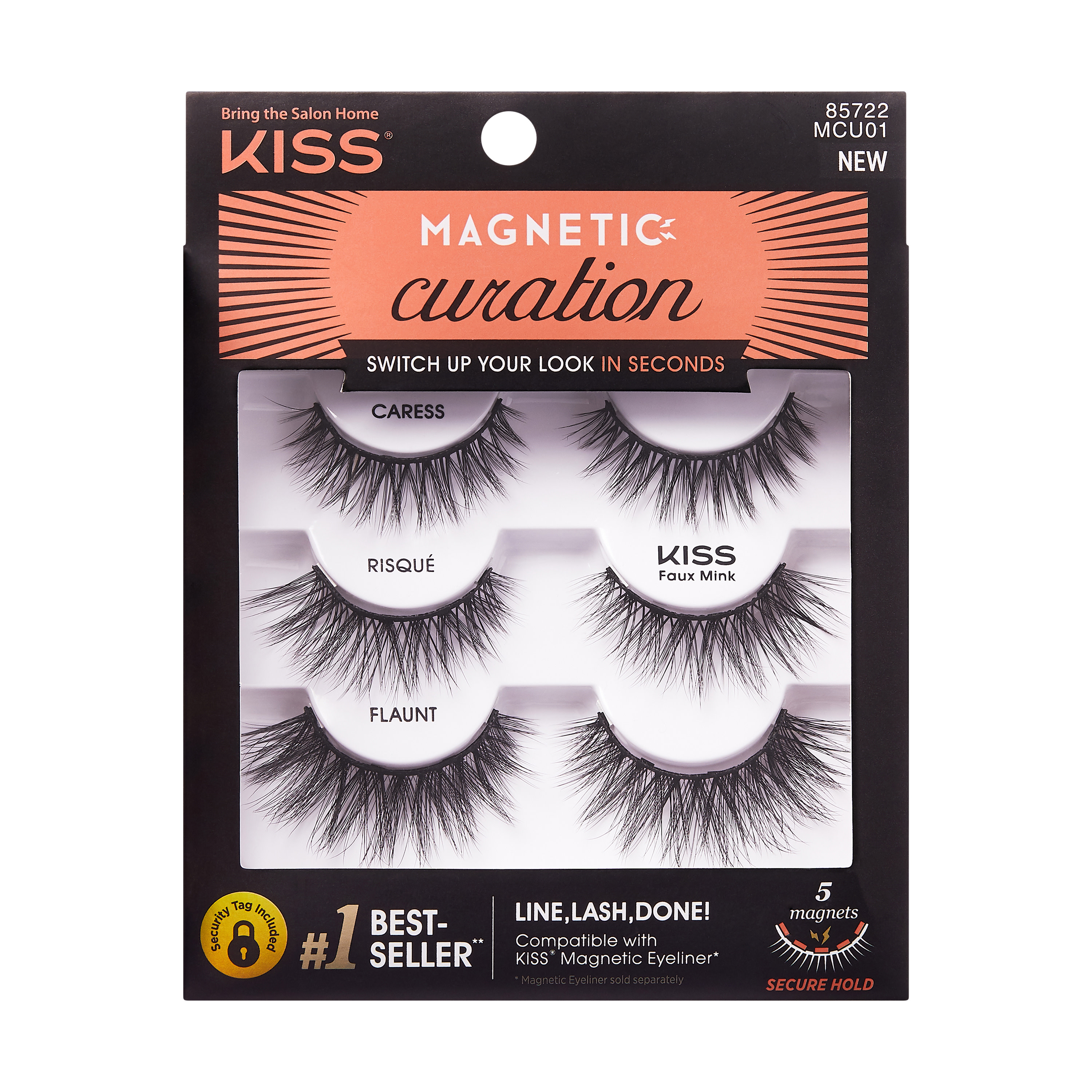 KISS Magnetic, False Eyelashes, Curation Kit, 12 mm, 3 Pairs Visit the KISS Store