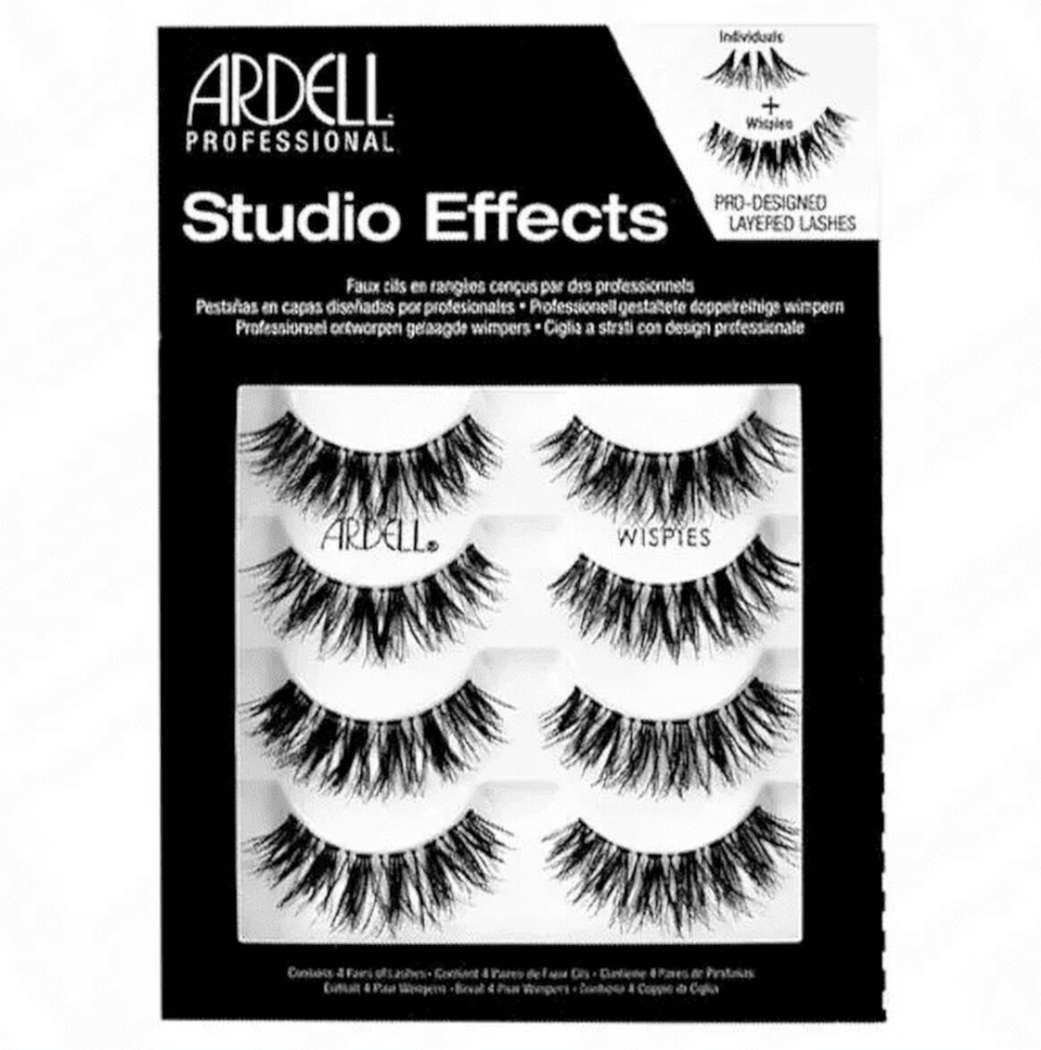 Ardell Professional Studio Effects Strip Lashes Wispies - 4 Pairs ARDELL