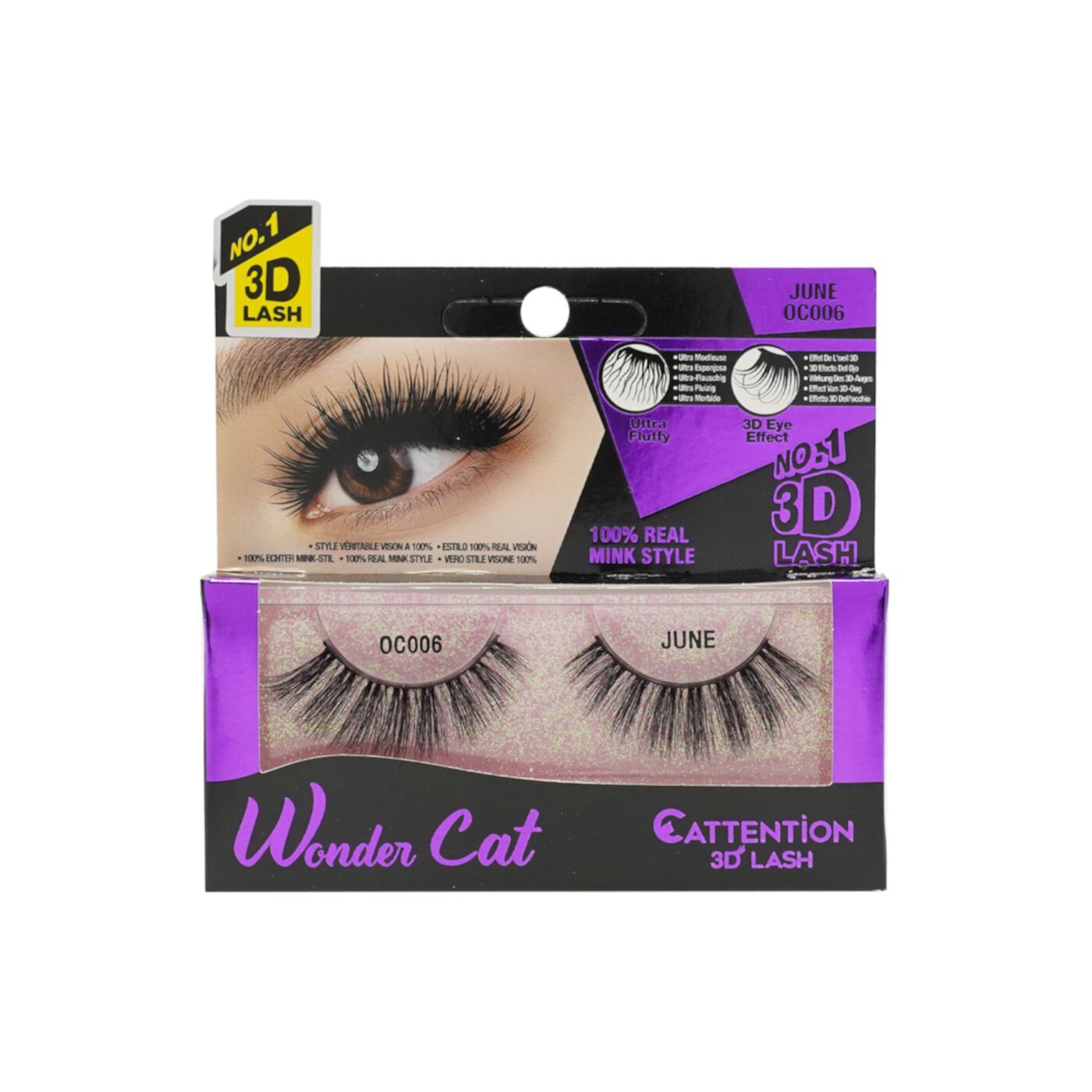 Ebin New York Wonder Cat 3D Faux Mink Eye Lashes-June Visit the EBIN NEW YORK Store