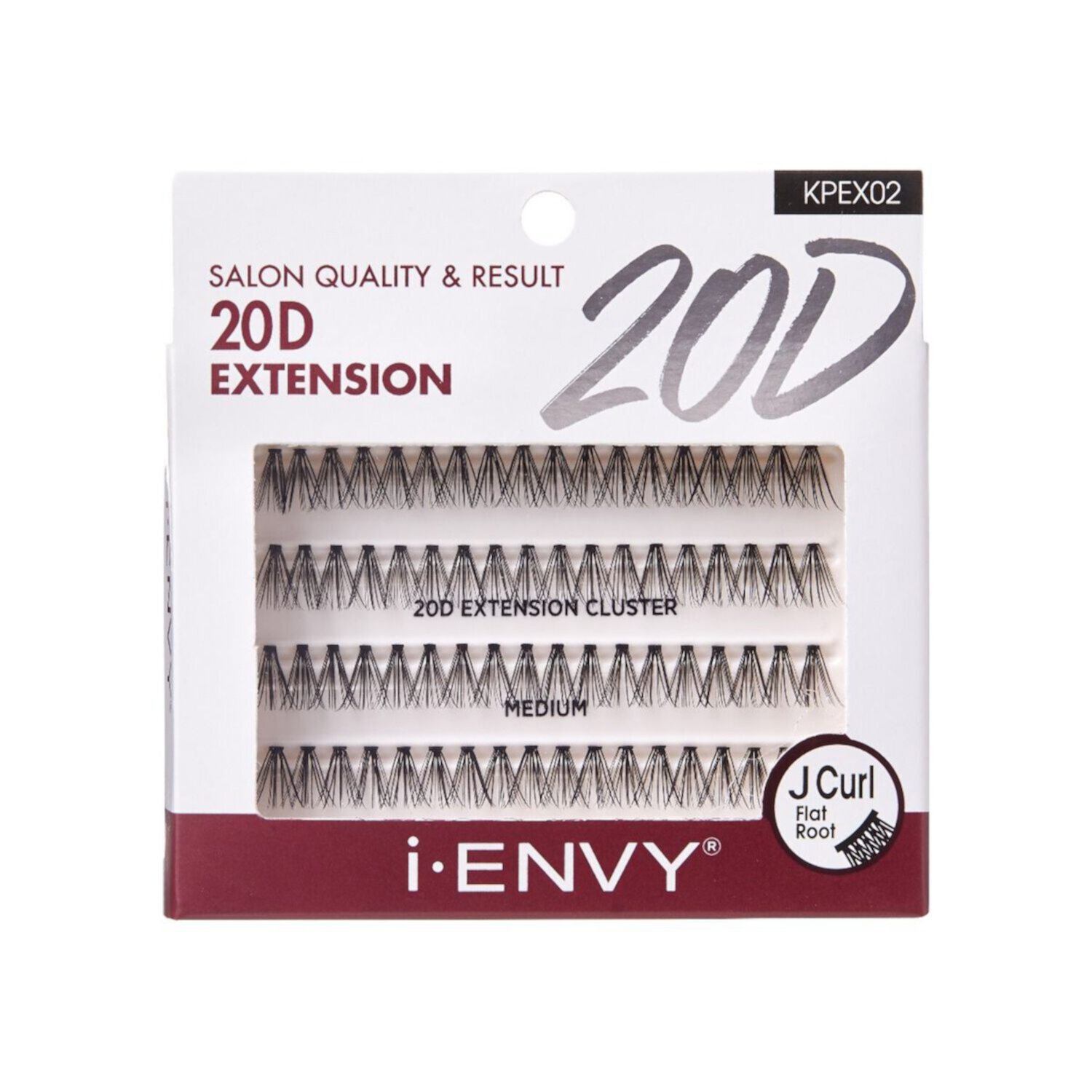 I-Envy Salon Quality 20D Extension Cluster Individual Lashes J Curl Flat Roots Visit the KISS Store