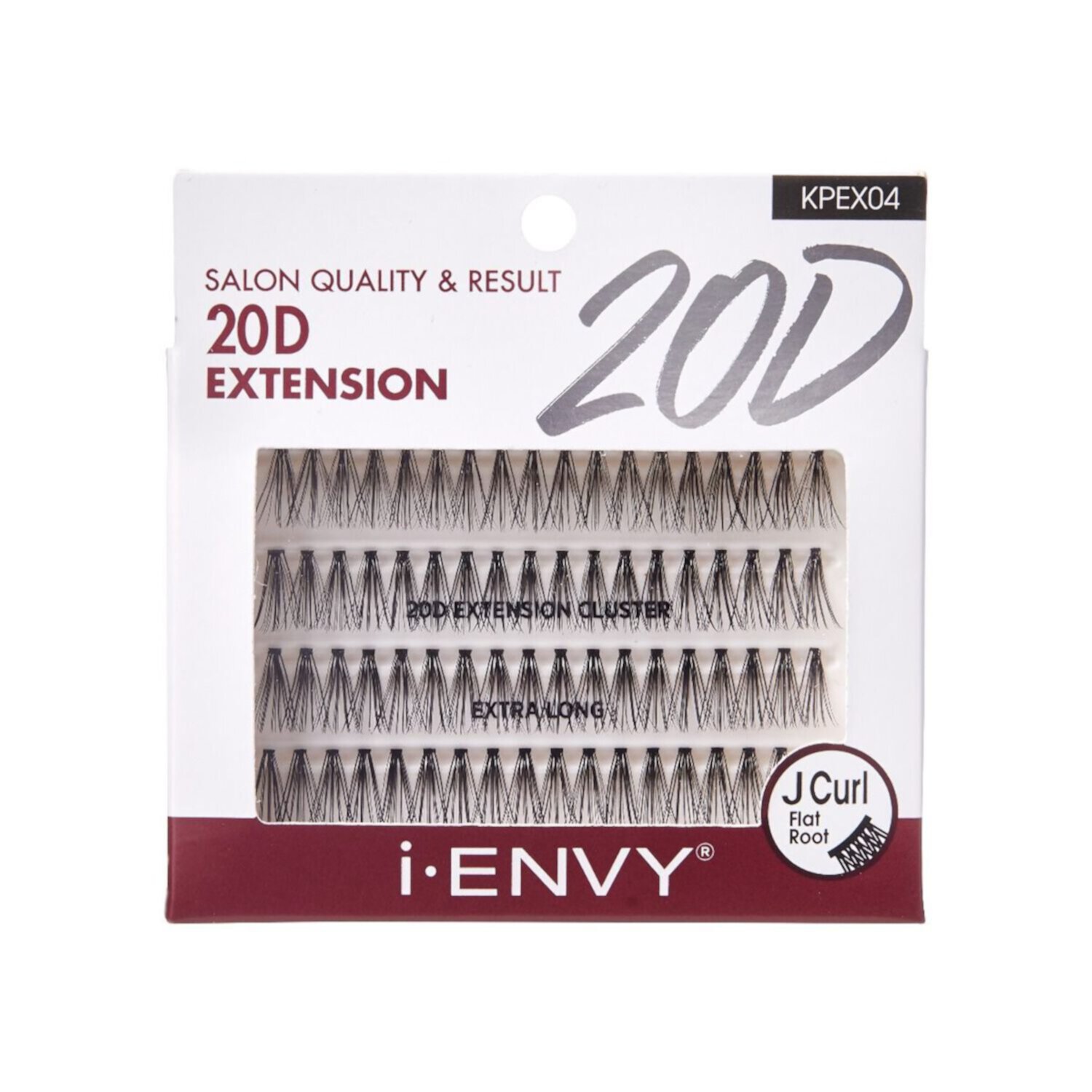 I-Envy Salon Quality 20D Extension Cluster Individual Lashes J Curl Flat Roots Visit the KISS Store