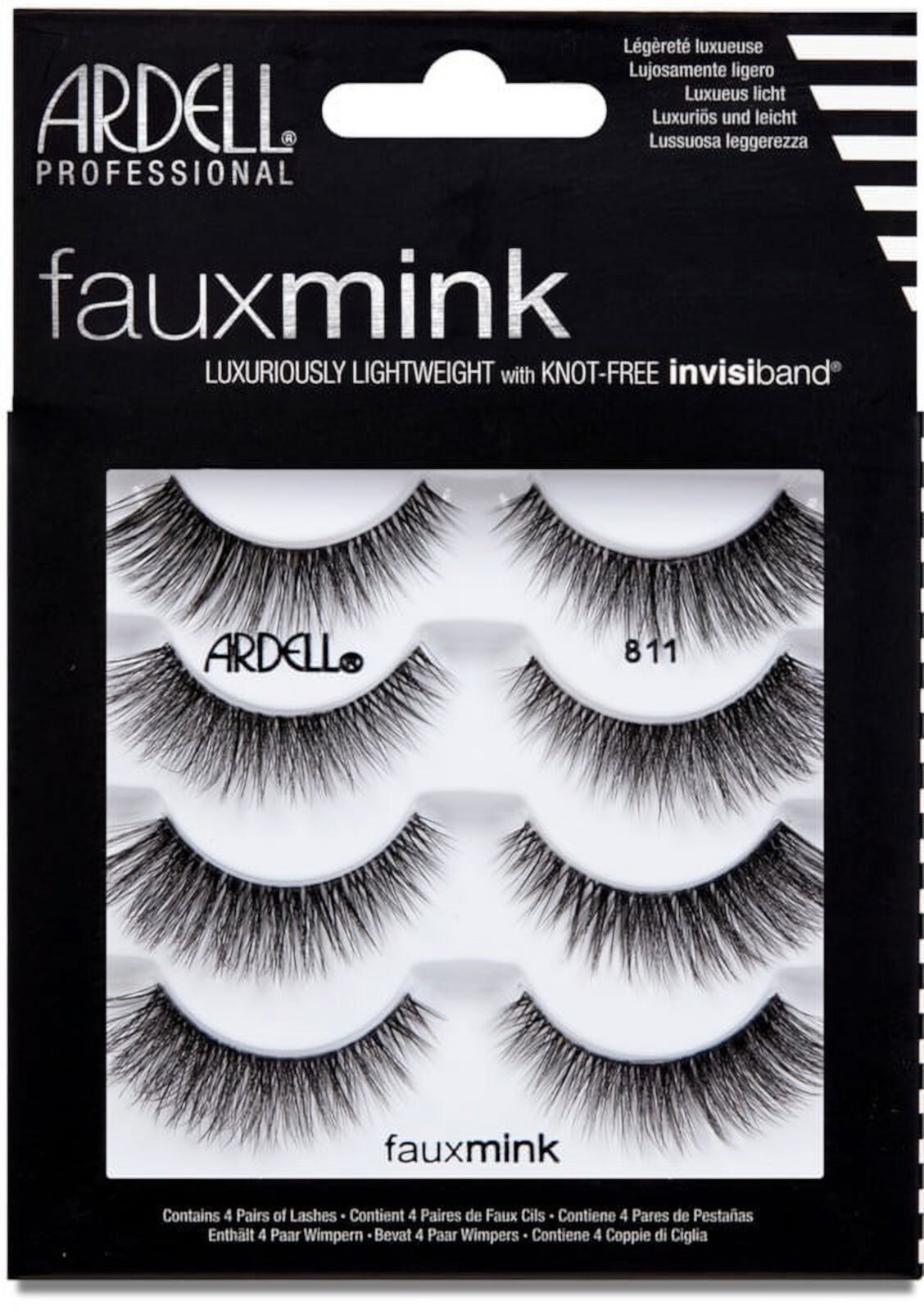 Ardell Faux Mink False Eyelashes, 811, 4 Pairs ARDELL