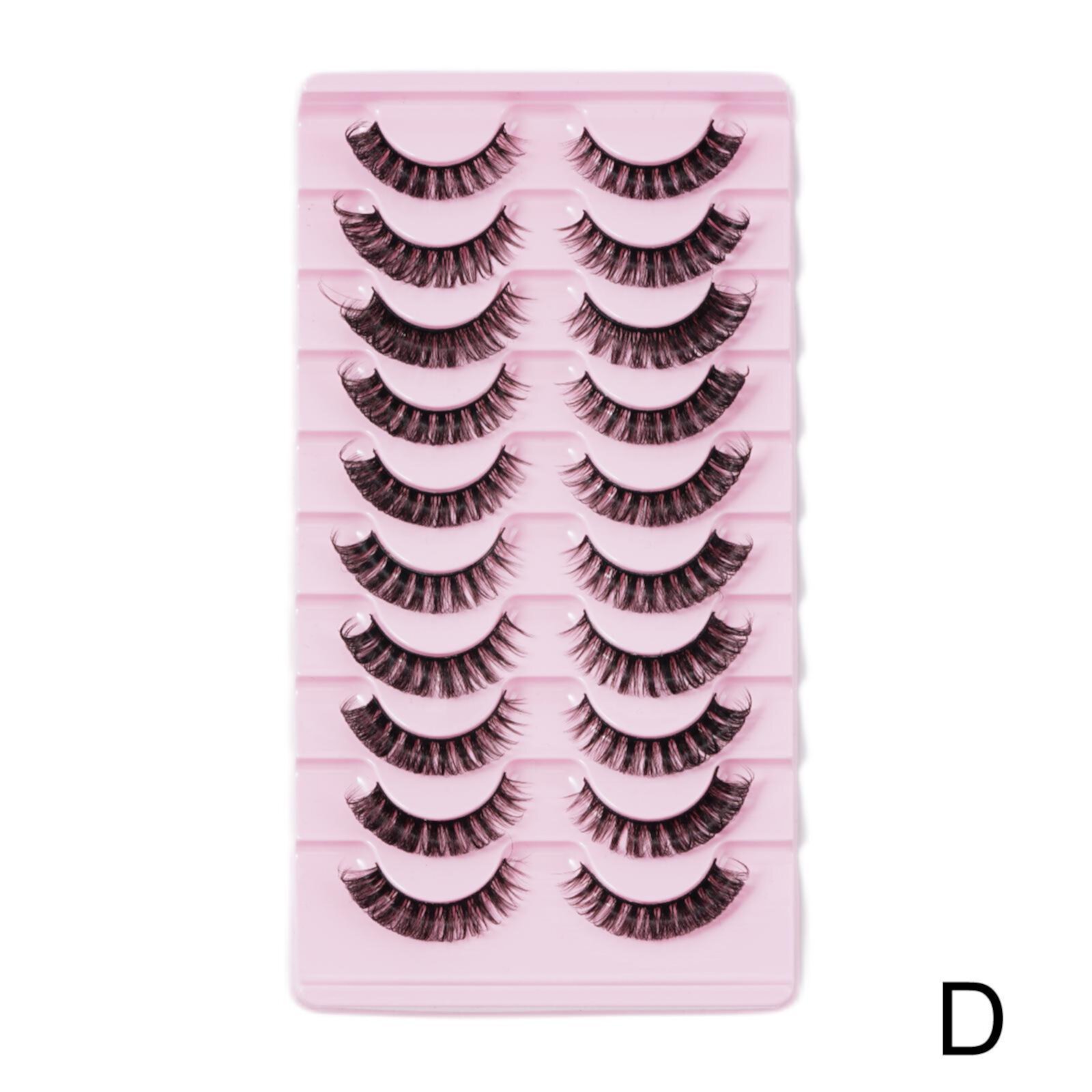 10 Pairs Russian Style Strip Lashes D Curl Long False Eyelashes Hand Made Full Curled Natural Black Fake Eye Lashes Extensions Makeup Tools I1J2 TQEHS