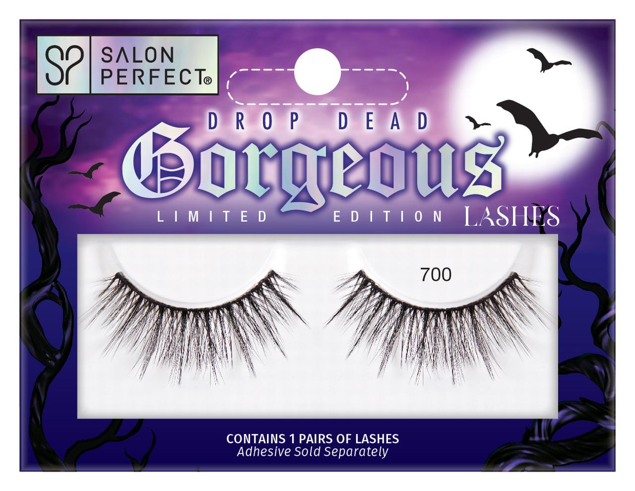 Salon Perfect Halloween False Eyelashes, 700 Black Fake Lashes, 1 pair Salon Perfect