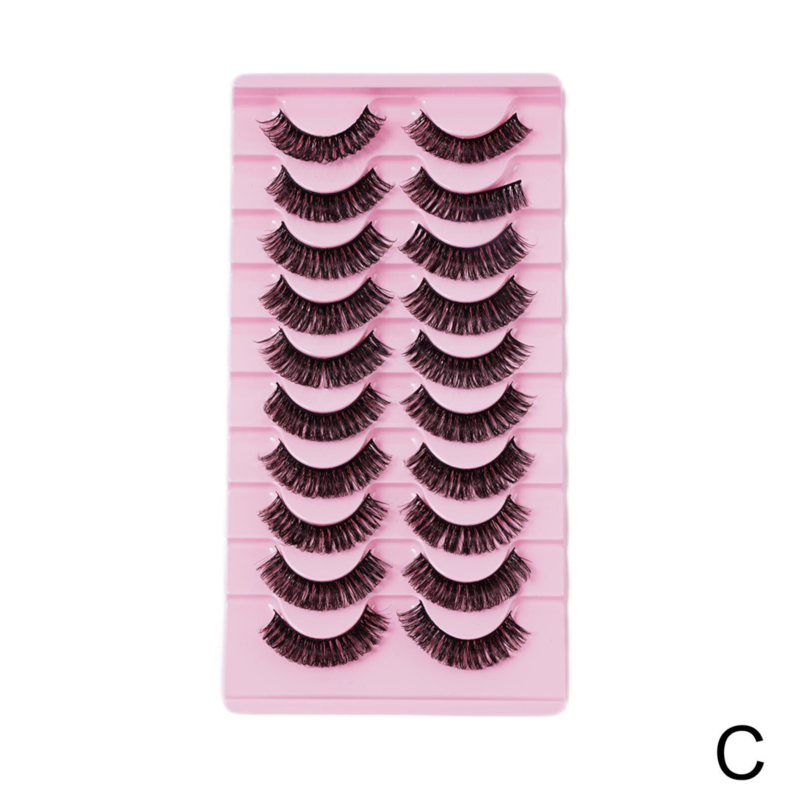 10 Pairs Russian Style Strip Lashes D Curl Long False Eyelashes Hand Made Full Curled Natural Black Fake Eye Lashes Extensions Makeup Tools G5L8 TQEHS