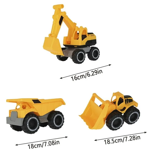 TIFOR Toy Dump Truck,Bulldozer, Excavator,Ages 3+, Durable Plastic Construction,Educational Toy For Kid,Toy Figure Construction Vehicles,Small Construction Toys for Birthday Party Favors,Gifts TIFOR