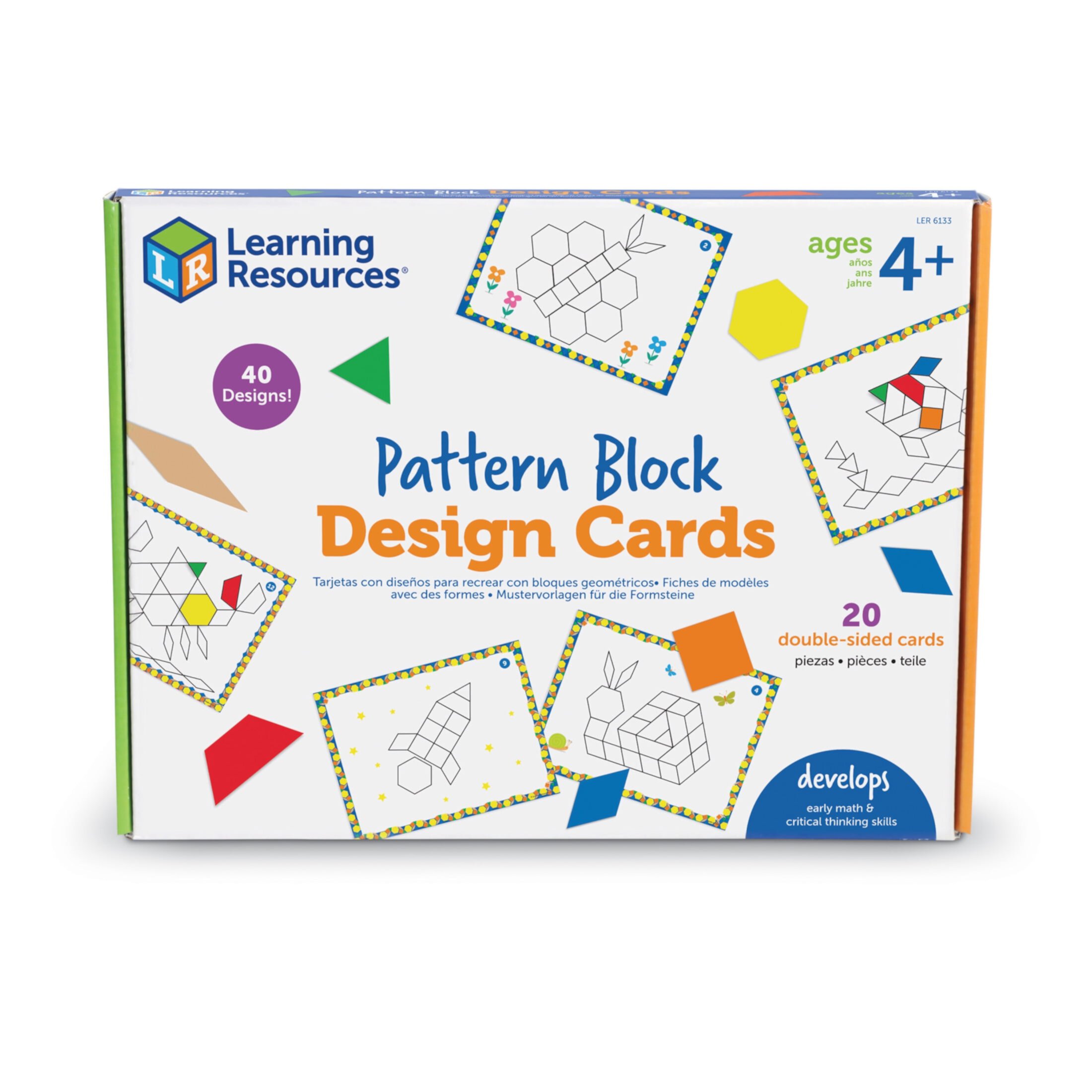 Learning Resources Pattern Block Design Cards Learning Resources