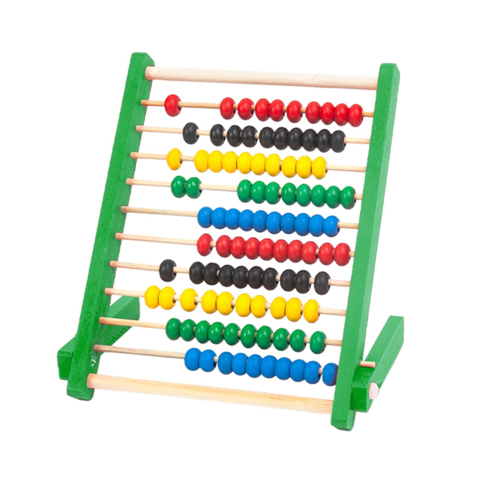 Education Abacus for Kids Math 10 Row Wooden Counting Frame Abacus Teach Counting, Addition and Subtraction, Math Number Game Preschool Learning Toys Green STARTIST