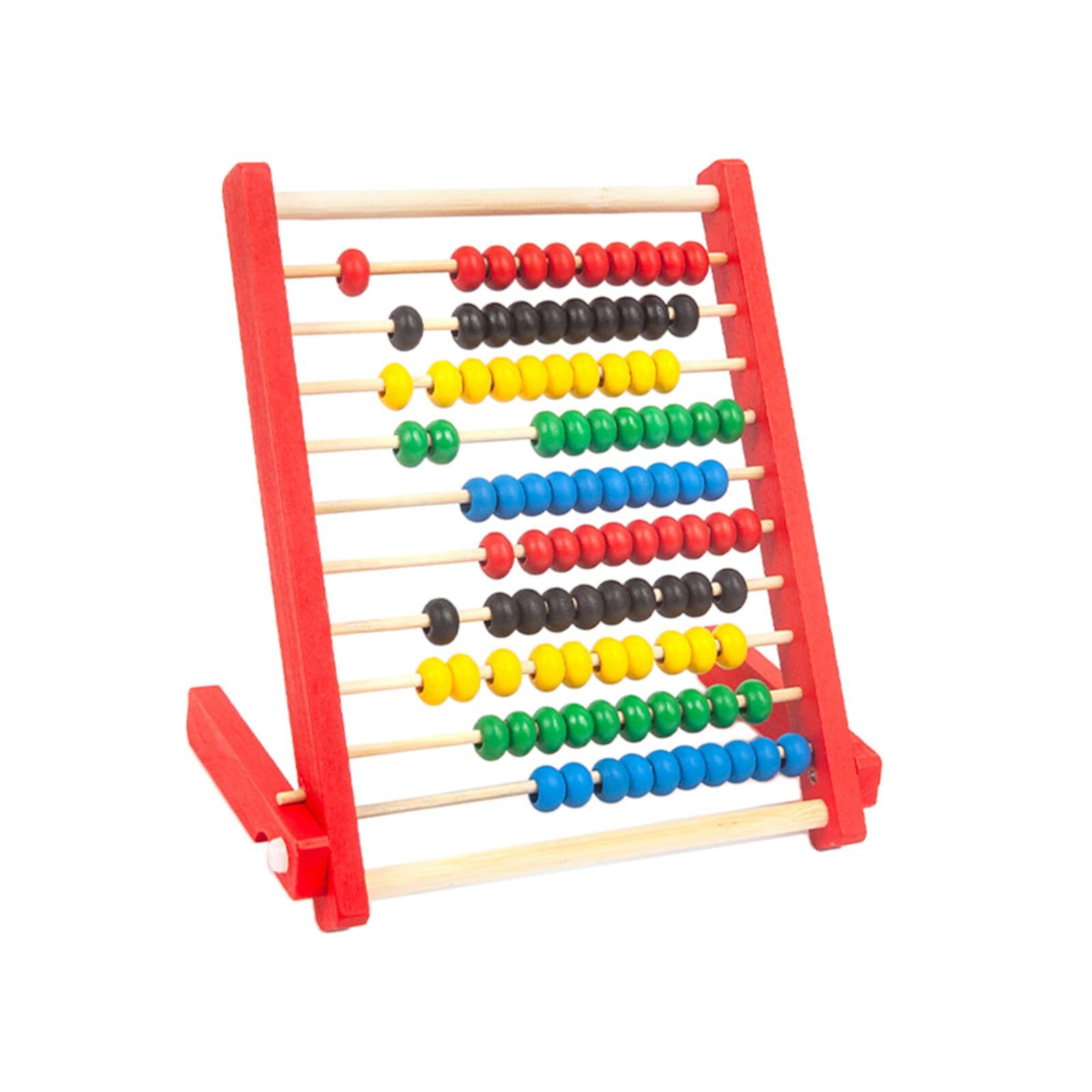 Education Abacus for Kids Math 10 Row Wooden Counting Frame Abacus Teach Counting, Addition and Subtraction, Math Number Game Preschool Learning Toys Red STARTIST