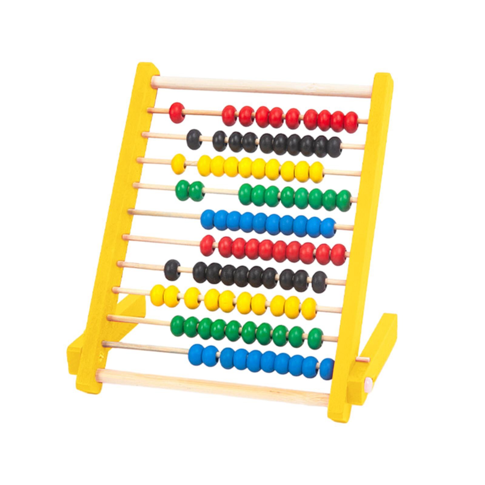 Education Abacus for Kids Math 10 Row Wooden Counting Frame Abacus Teach Counting, Addition and Subtraction, Math Number Game Preschool Learning Toys Yellow STARTIST