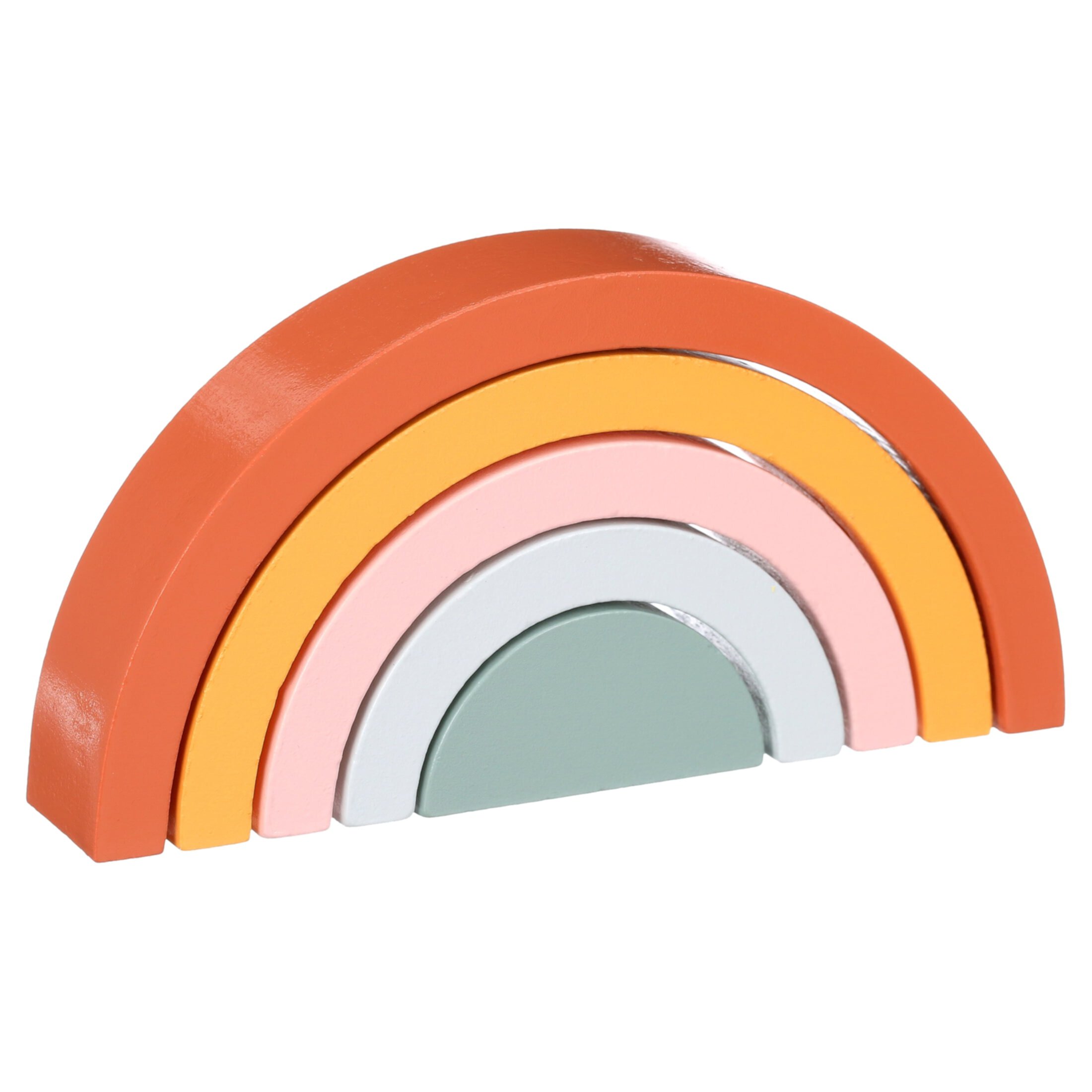 Wooden Stacking Rings Baby Toy - Rainbow Stacker For Toddlers - Stackable Wood CHILDLIKE BEHAVIOR