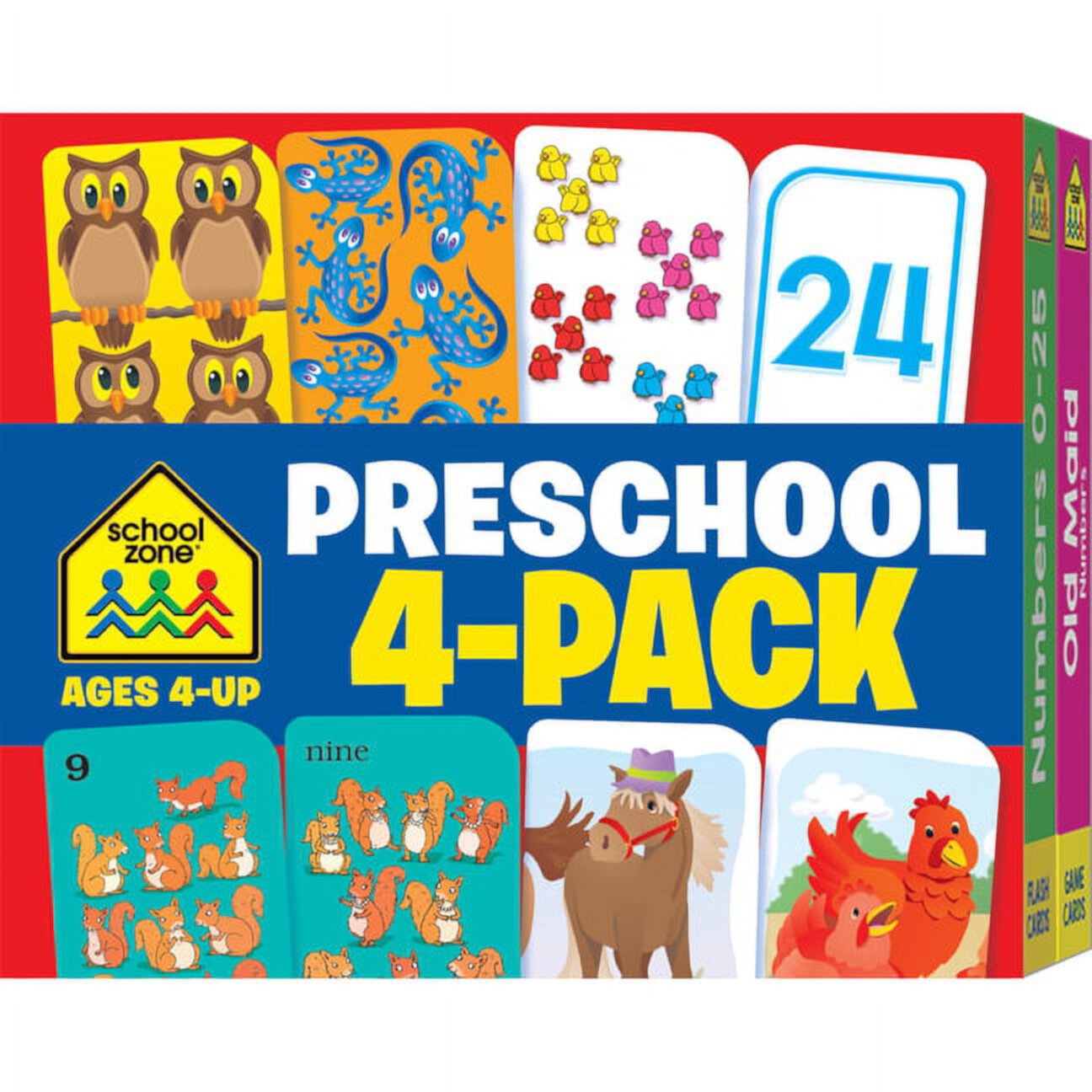 School Zone Preschool 4-Pack Flash Cards School Zone