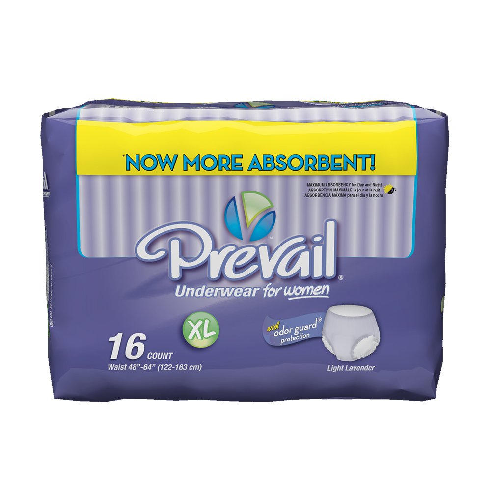 Prevail Maximum Absorbency Incontinence Underwear for Women, Extra Large, 16 Count Prevail