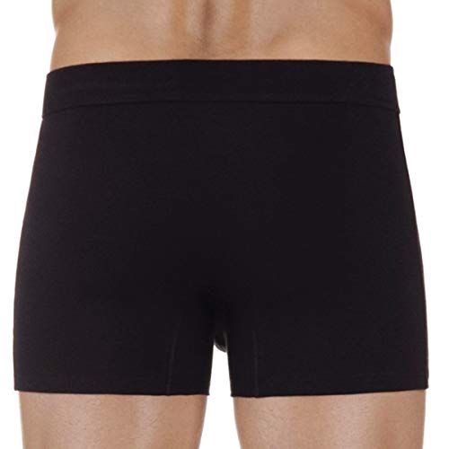 PROTECHDRY - Washable Urinary Incontinence Cotton Boxer Brief Underwear for Men with Front Absorbent Area (Large (Pack of 1), Black) WHUIWHUI