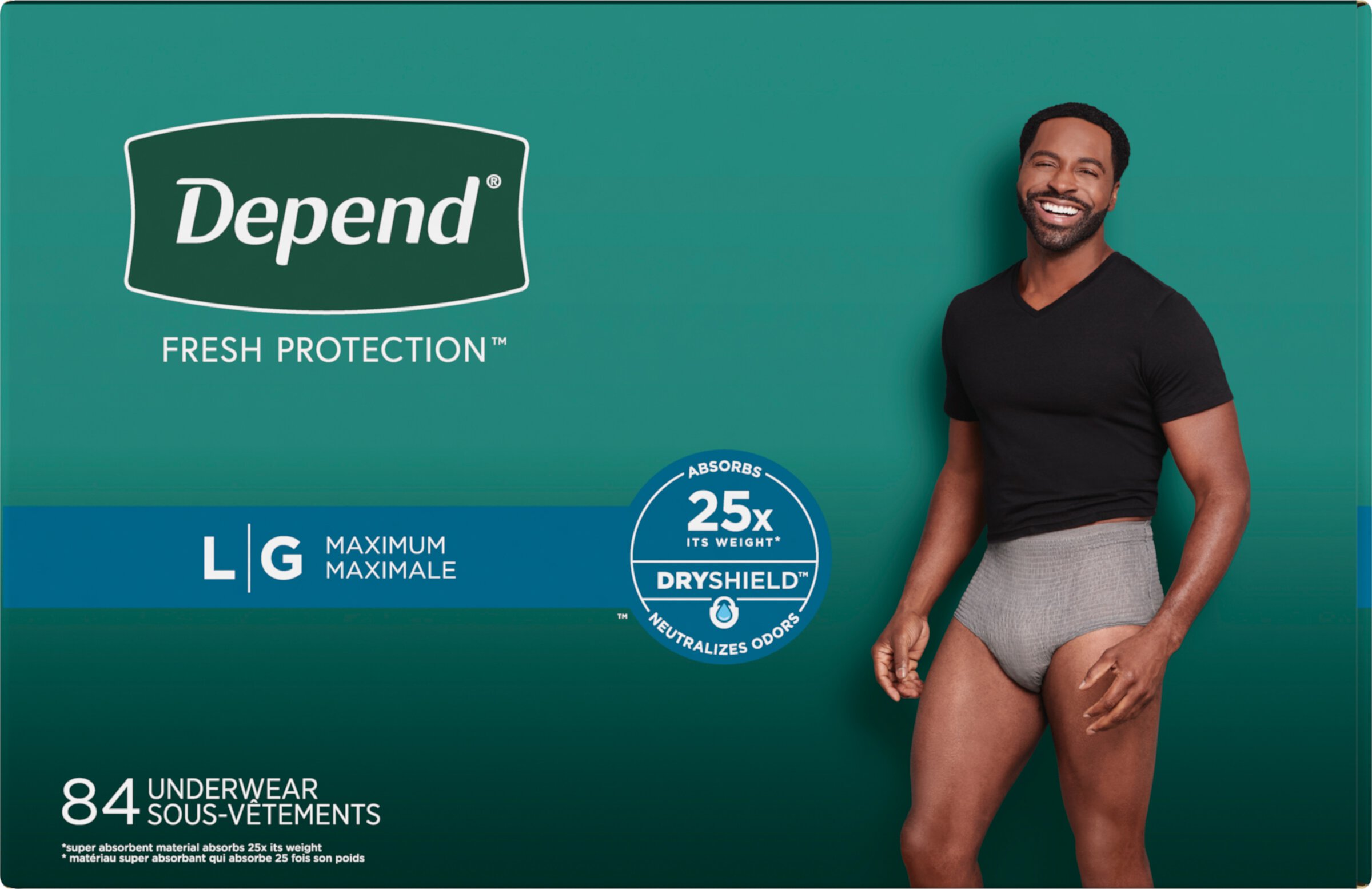 Depend Fit-Flex Underwear for Men, Large (84 Count) Visit the Depend Store