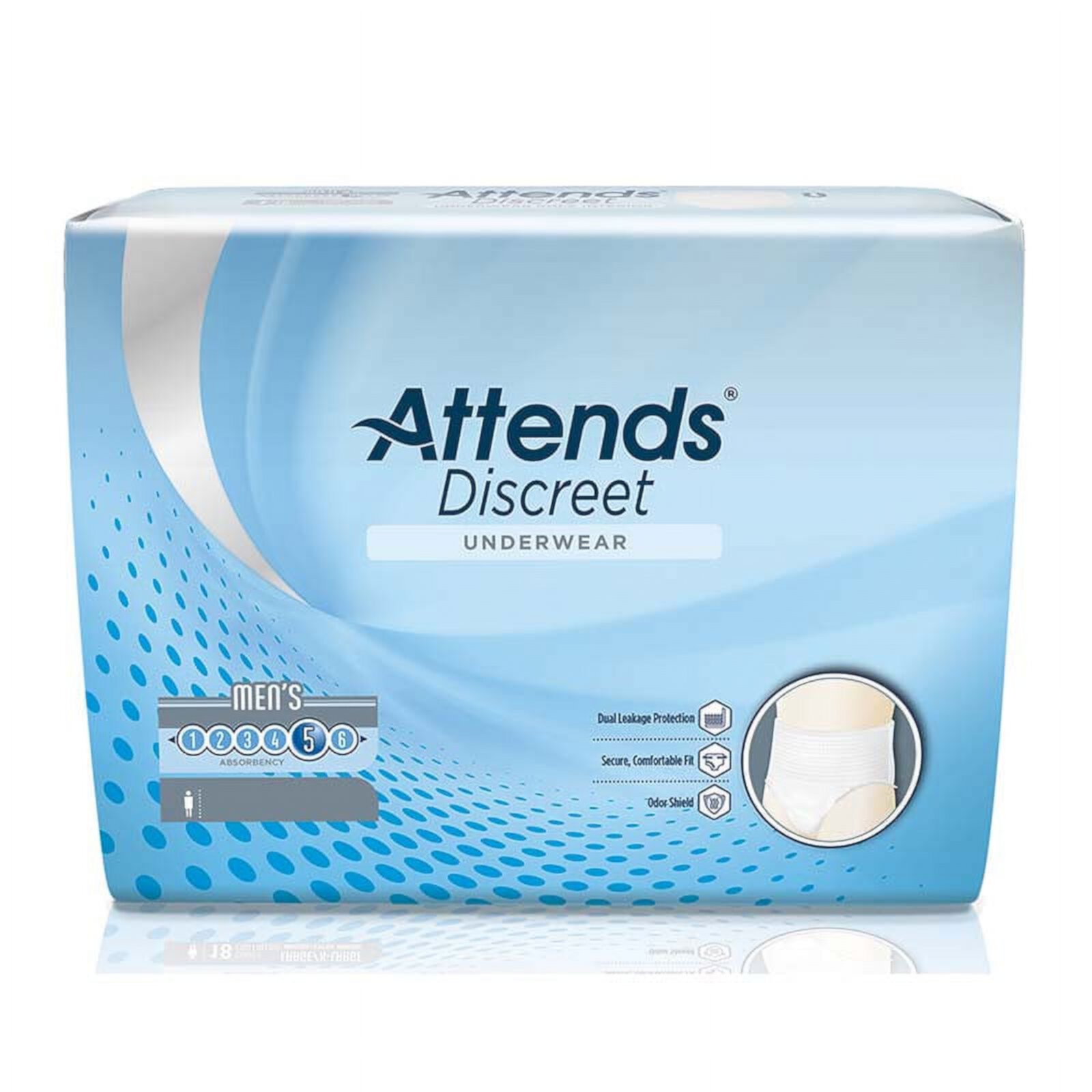 Attends discreet underwear, men's large/x-large 38" - 64" part no. adum35 (72/case) Attends