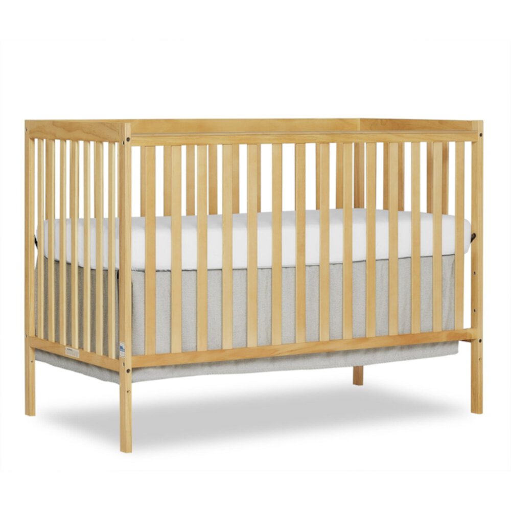 5 in 1 Convertible Crib with 3 Position Mattress Height Settings Converts From Crib To Toddler Bed Full Size Bed Kojooin